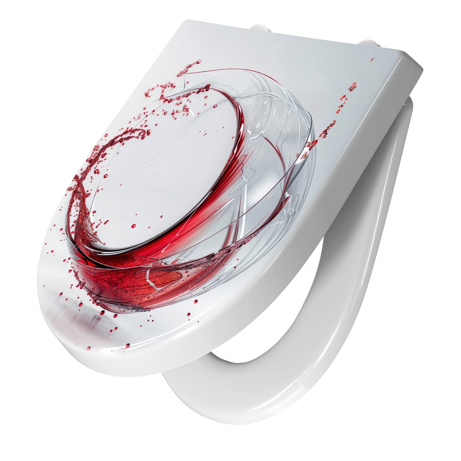 WC-Sitz mit Absenkautomatik Rotwein Spritzer