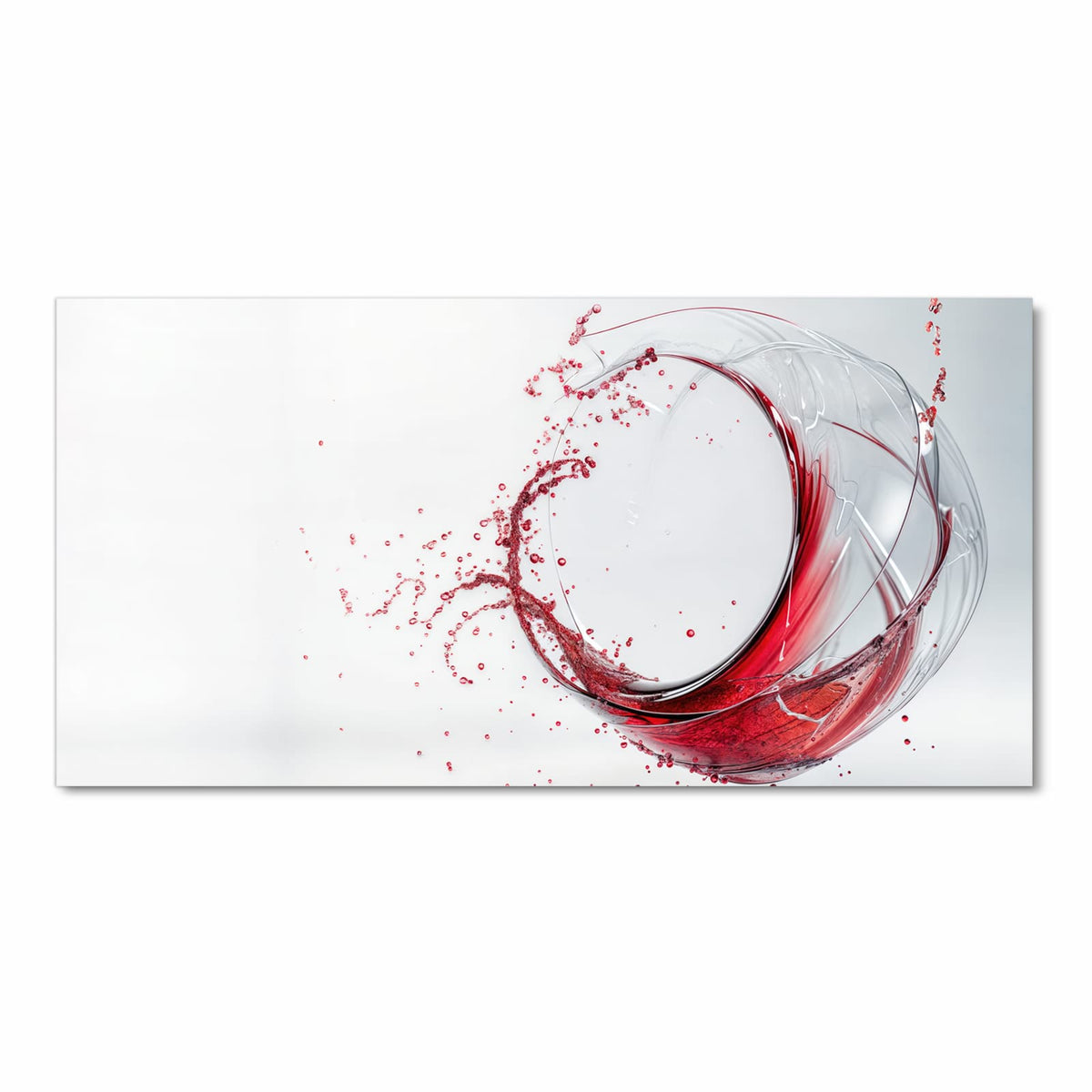 Pflegeleichter waschbarer Küchenläufer mit Motiv Rotwein Spritzer in Frontansicht