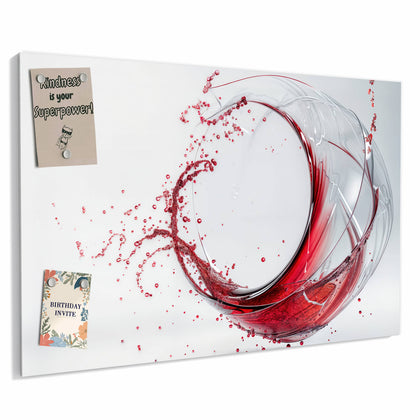 Metall Magnettafel mit dem Motiv Wirbelnder Rotwein