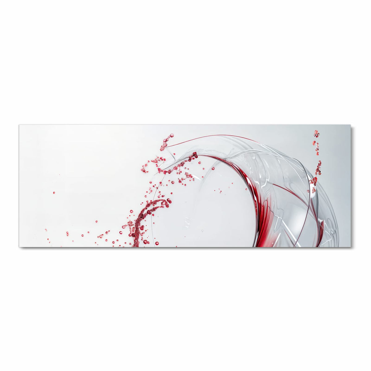 Feuchtigkeitsresistenter Küchenläufer mit Motiv Rotwein Spritzer in Frontansicht