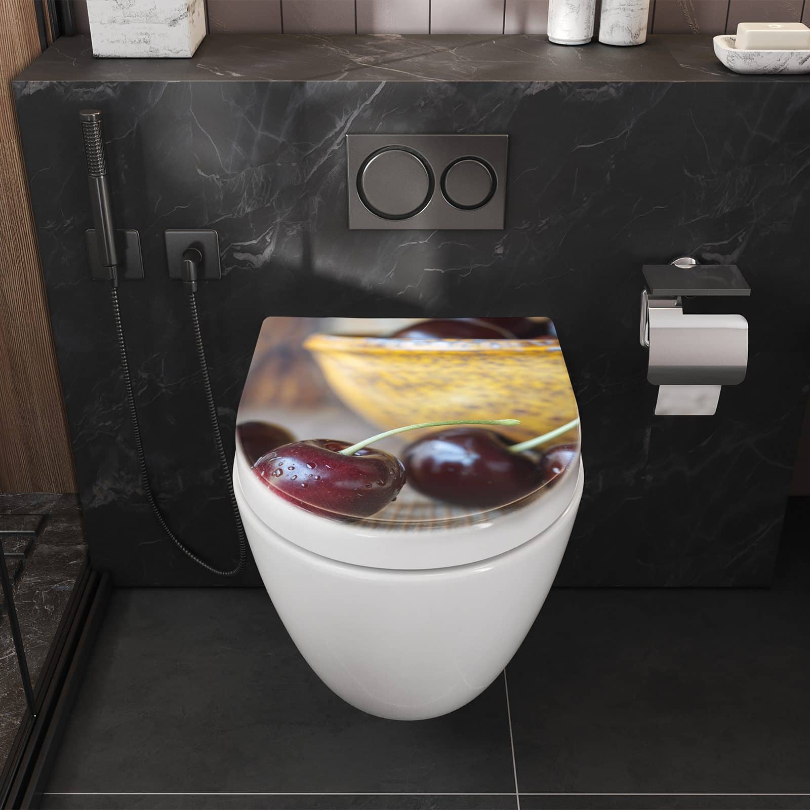 WC-Sitz mit Absenkautomatik Frische Kirschen