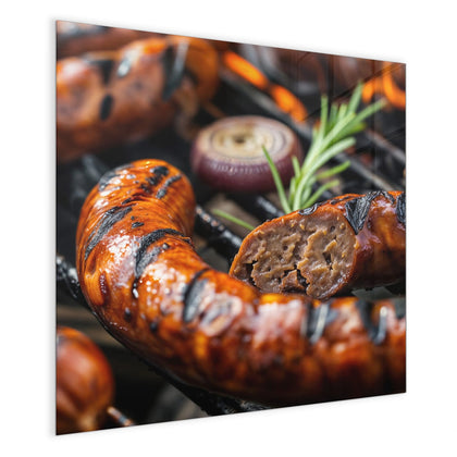 Magnettafel mit dem Motiv Bratwurst vom Grill