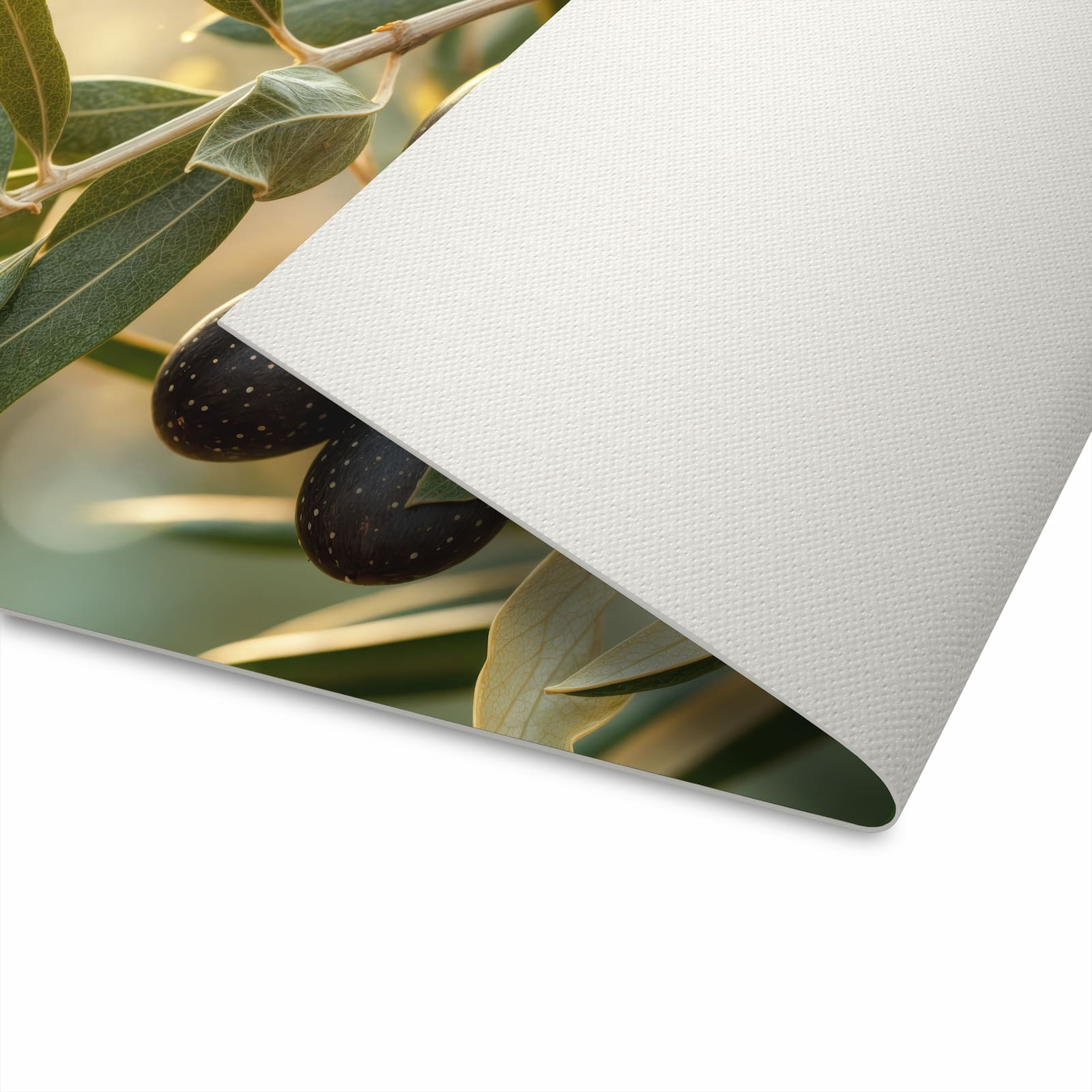 Geräuschdämpfender Küchenläufer mit Motiv Olivenzweig - waschbar für die Küche