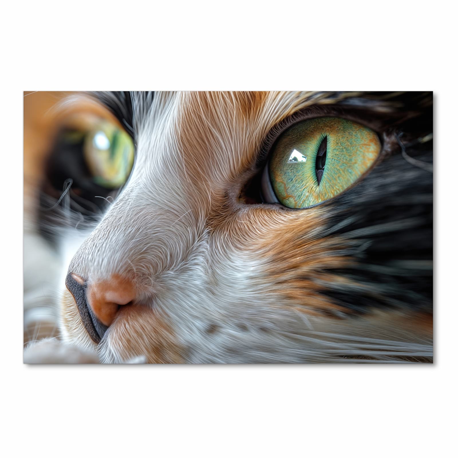 Rutschfester Küchenläufer mit Motiv Katzenaugen in Frontansicht