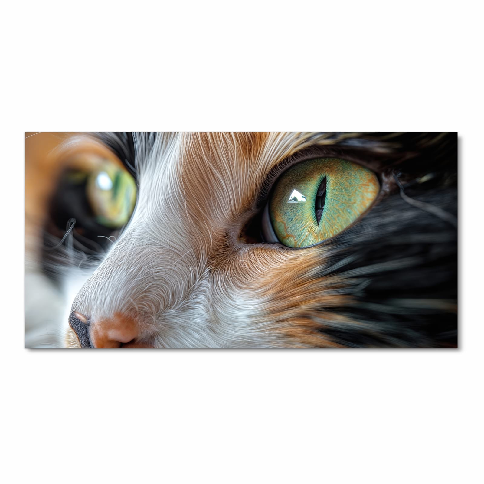 Schmutzabweisender Läufer für die Küche mit Motiv Katzenaugen in Frontansicht