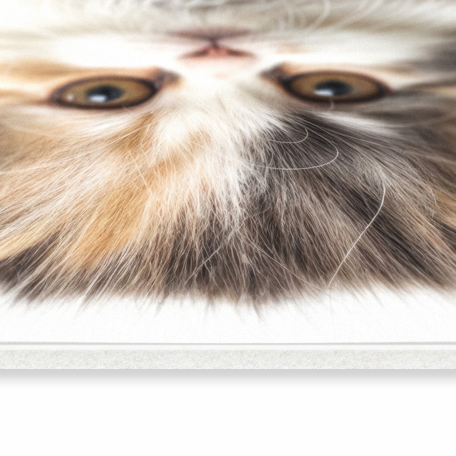 Flacher Küchenteppich mit Motiv Flauschige Katze in seitlicher Ansicht