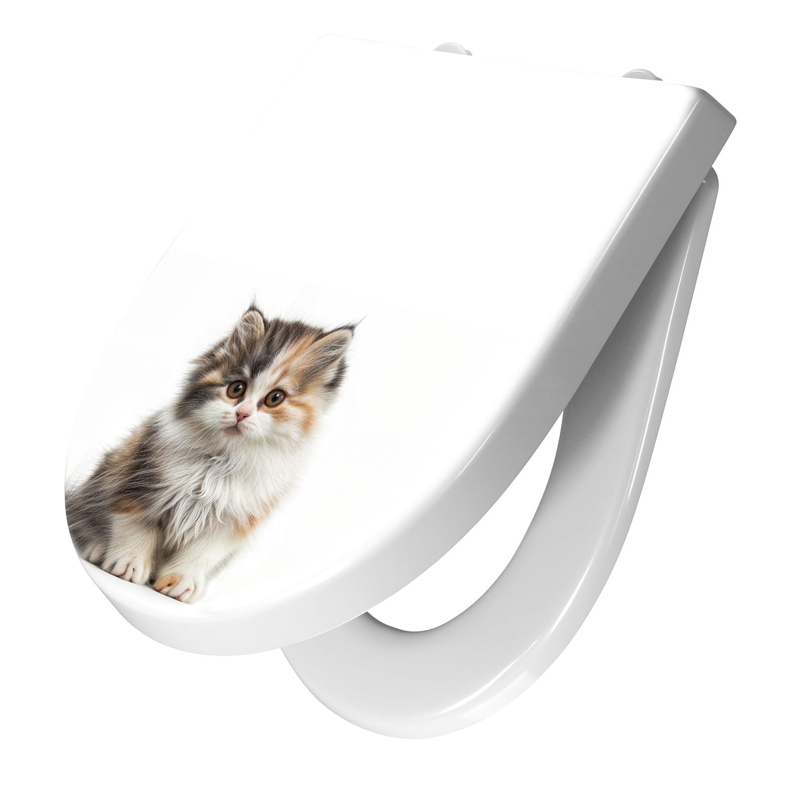 WC-Sitz mit Absenkautomatik Flauschige Katze