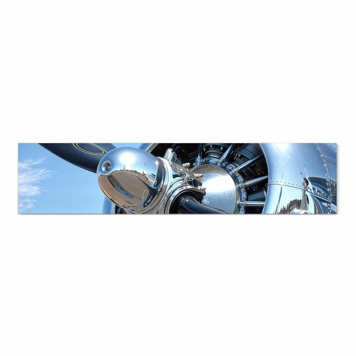 Dünner Küchenteppich mit Motiv Flugzeugpropeller in Frontansicht für Ordnung & Übersicht