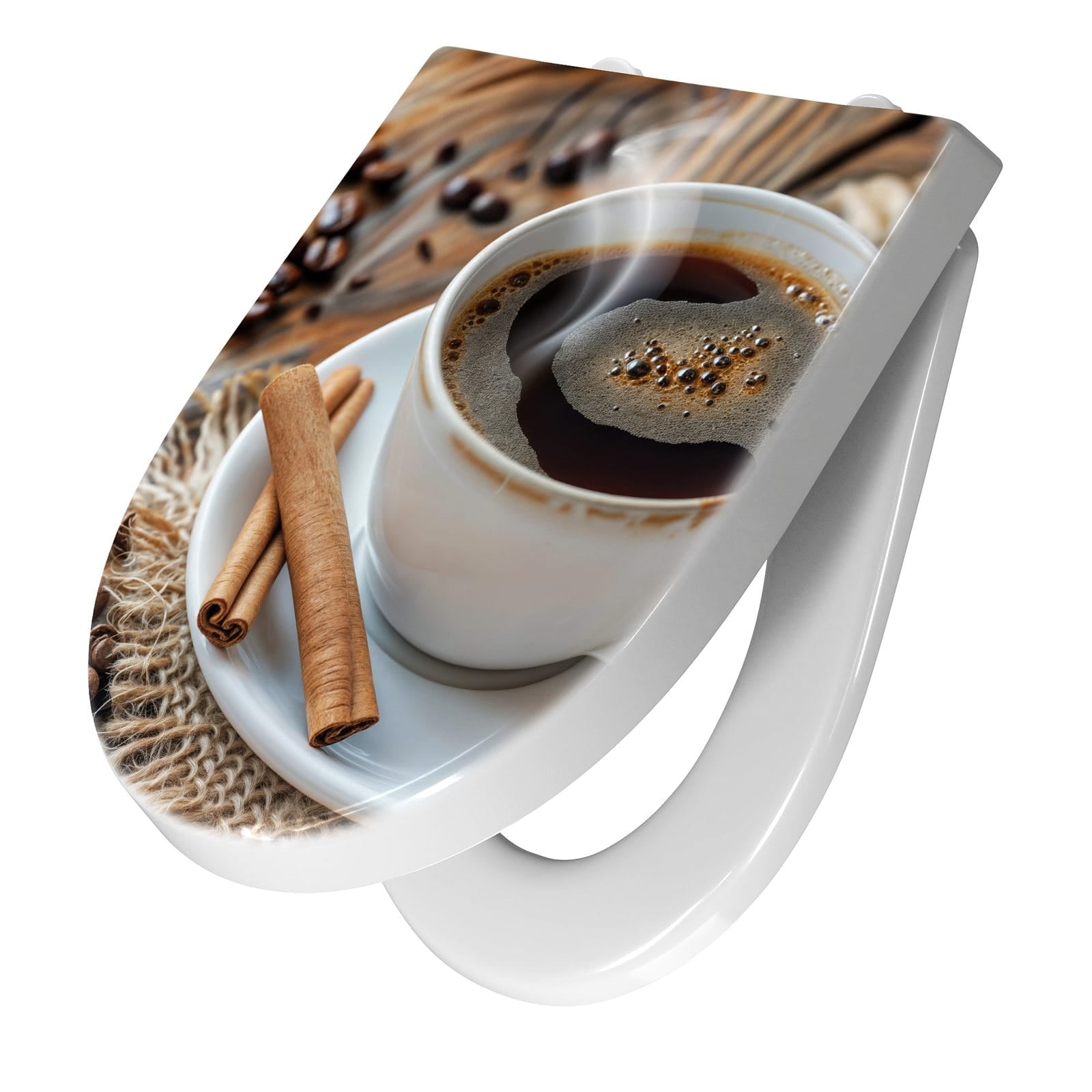 WC-Sitz mit Absenkautomatik Kaffee Zimt