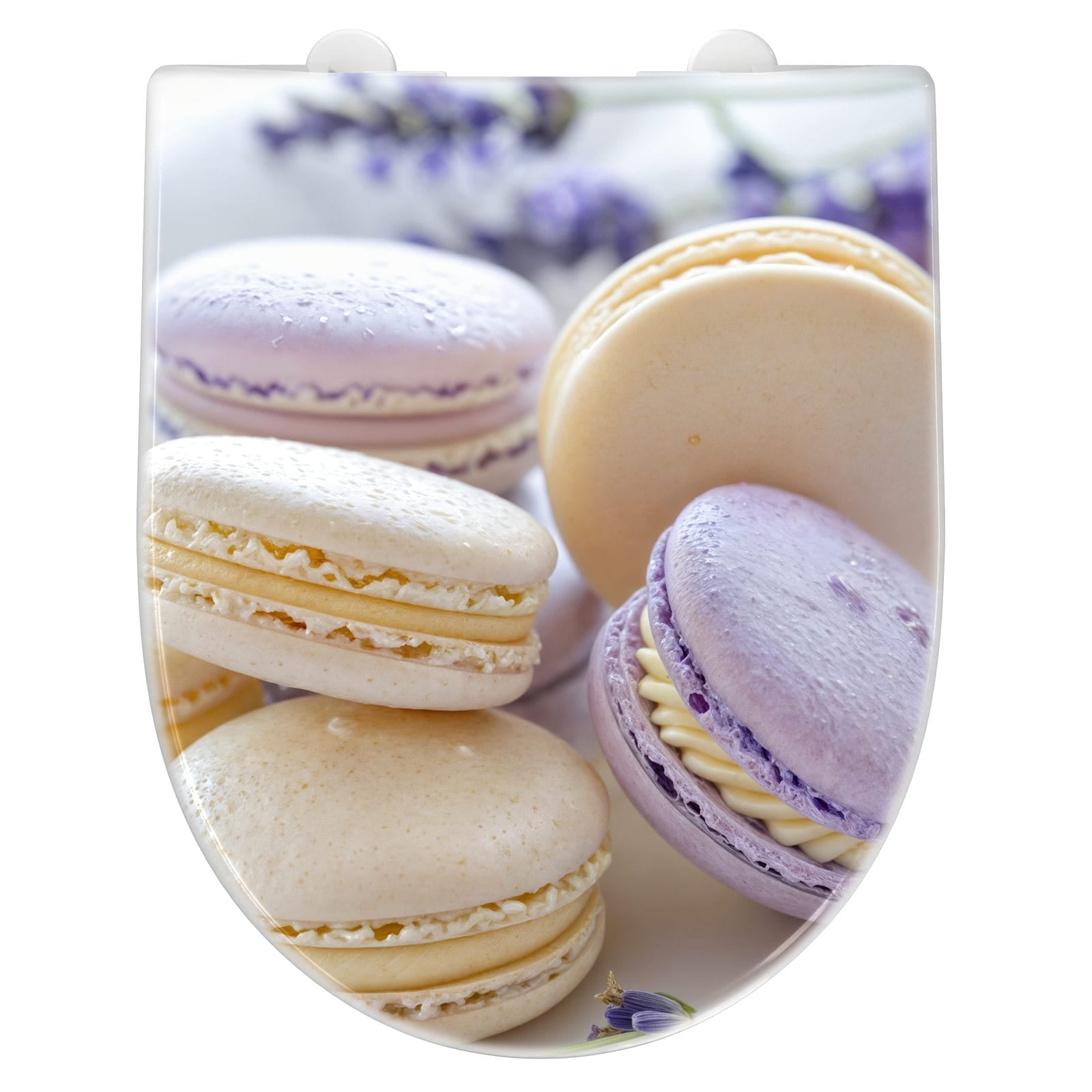 WC-Sitz mit Absenkautomatik Lavendel Macarons