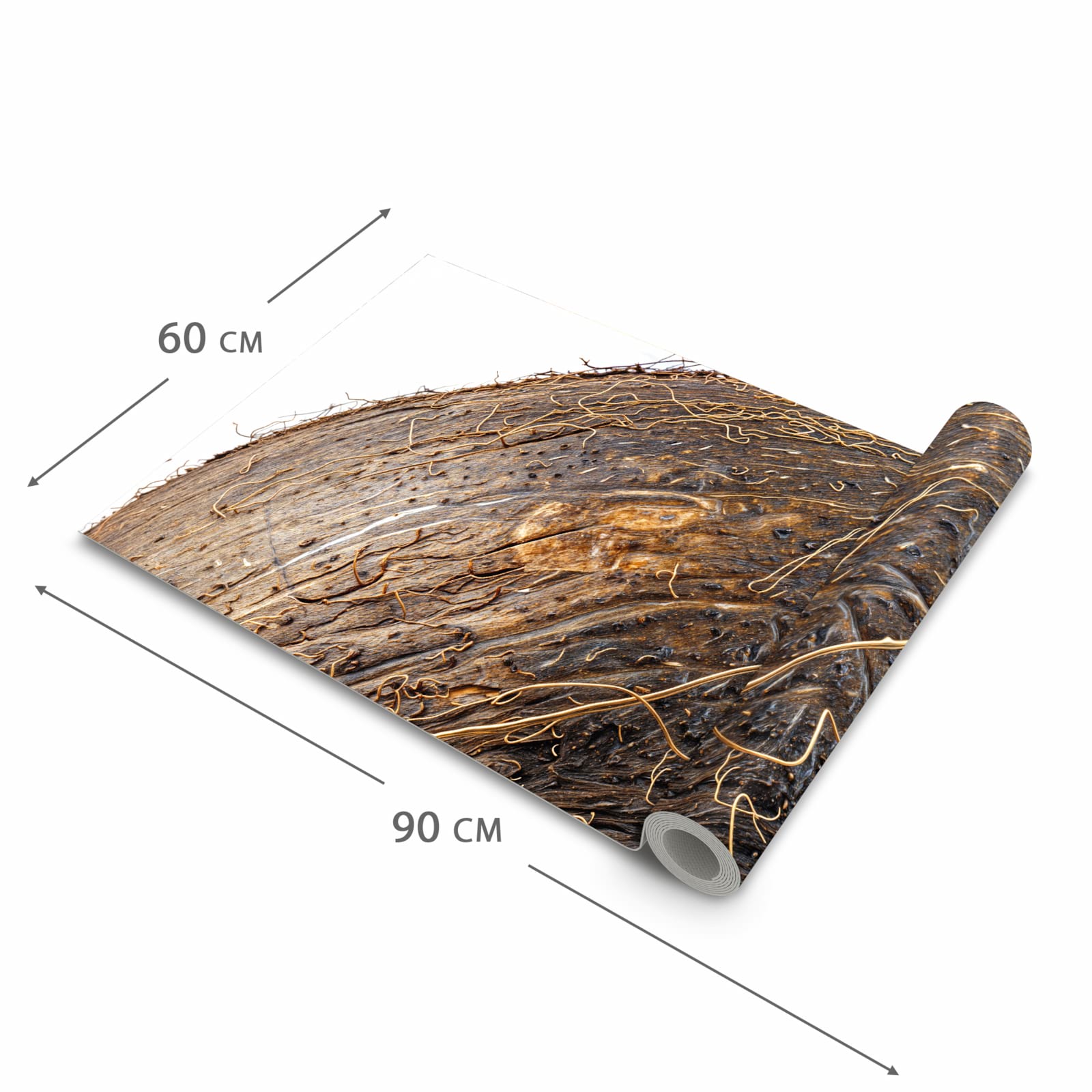 Bodenschonender moderner Küchenläufer mit Motiv Nuss Schale Detail in der Grösse 60x180 cm