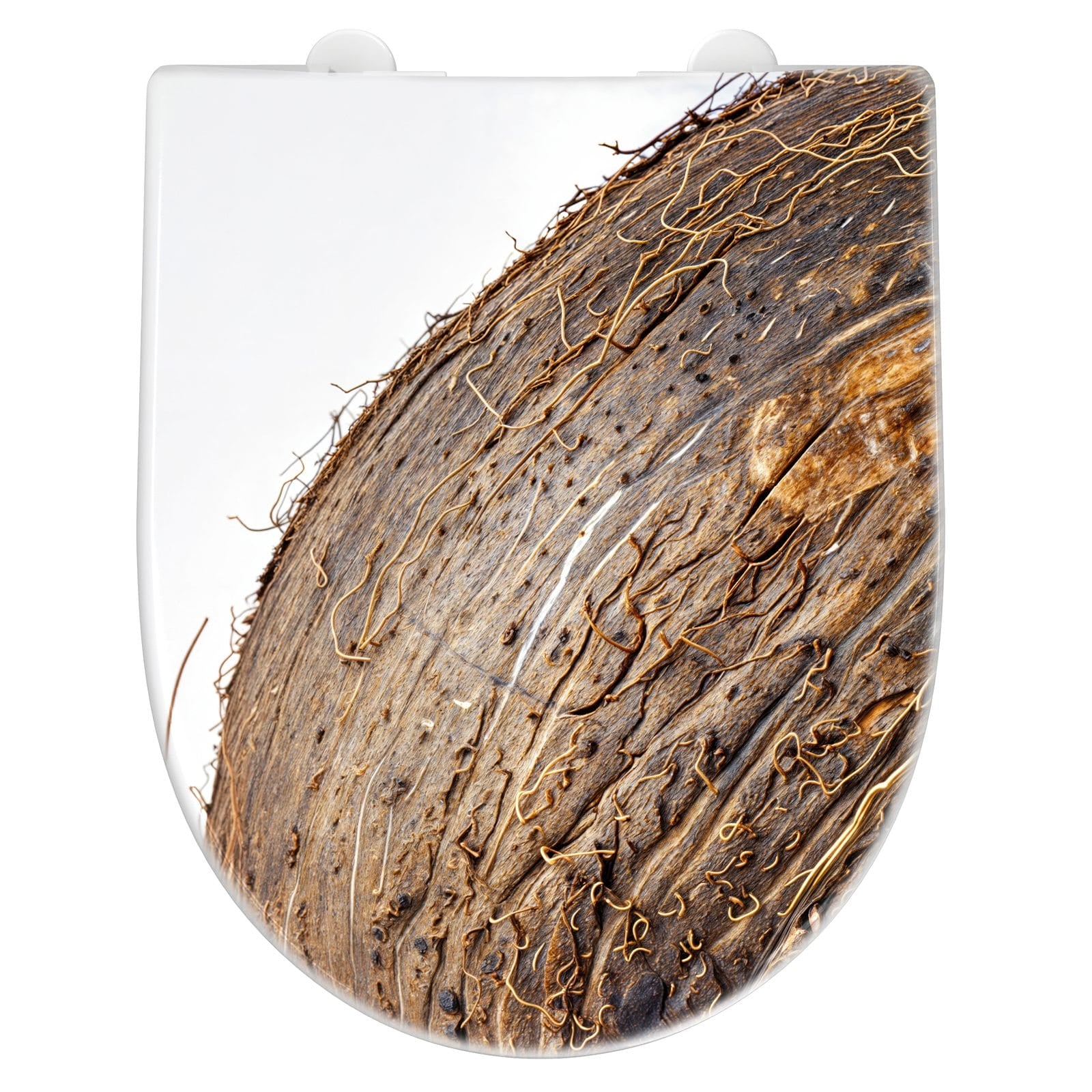 WC-Sitz mit Absenkautomatik Nuss Schale Detail