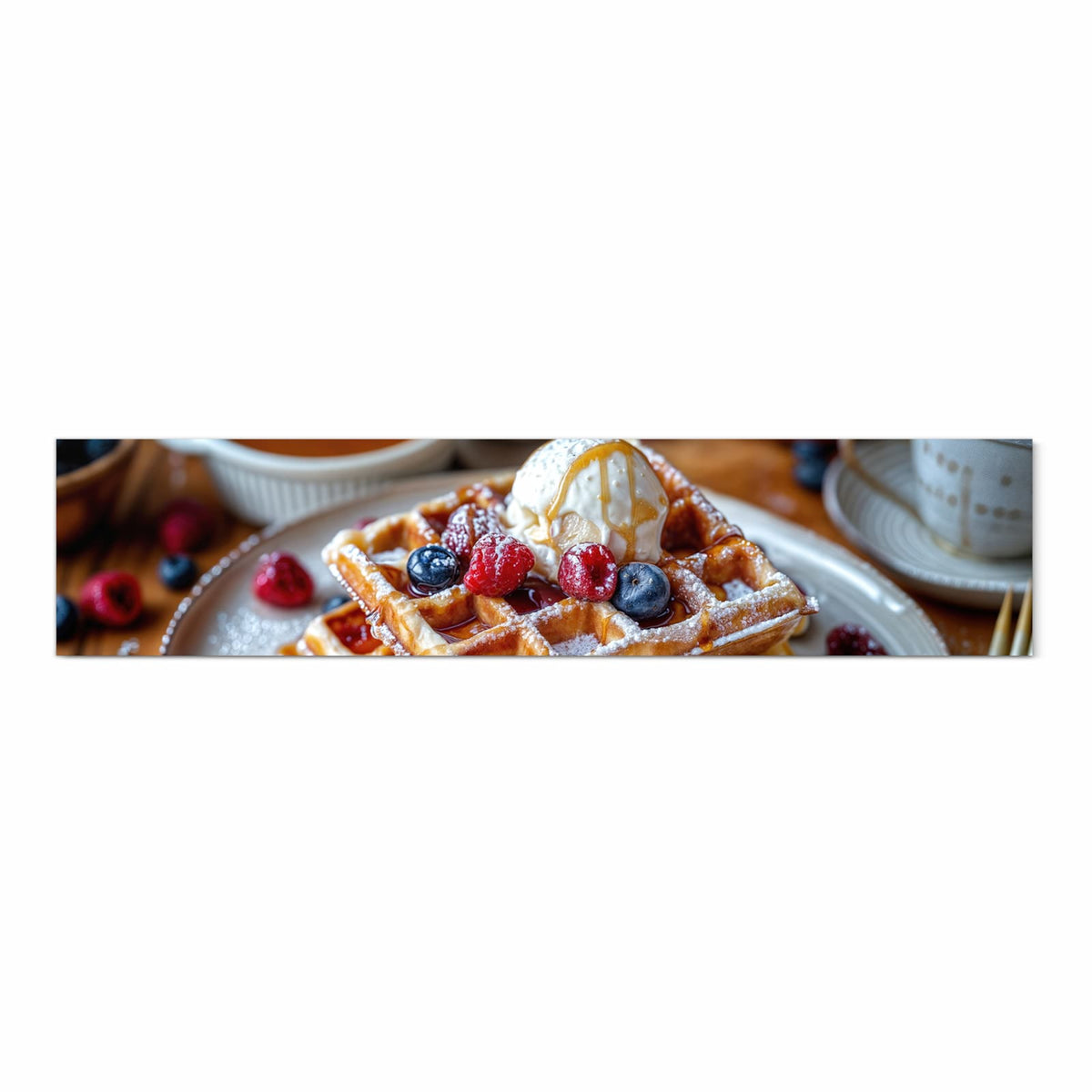 Läufer für Eingangsbereich mit Motiv Belgische Waffeln in Frontansicht - angenehme Haptik