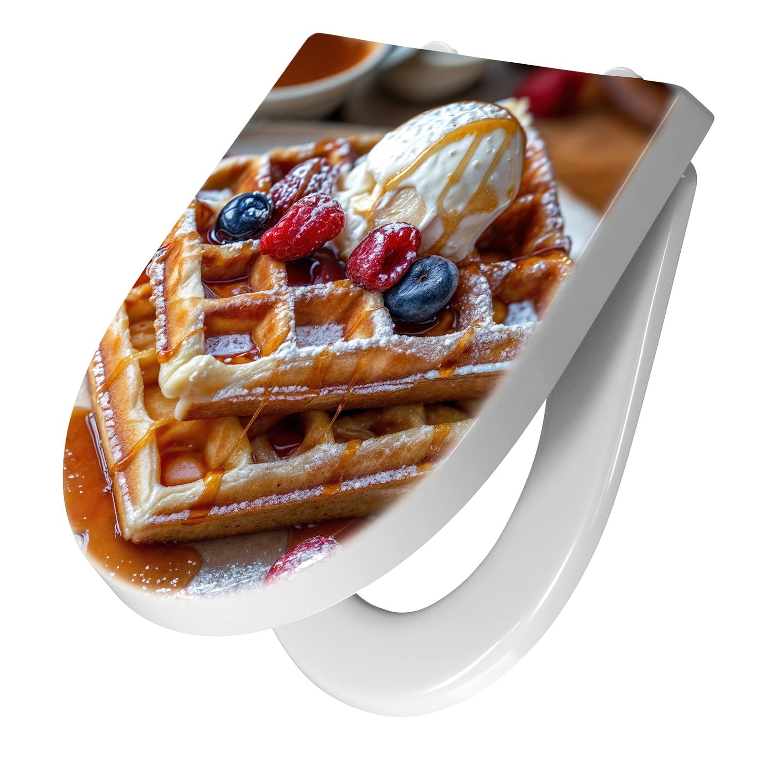 WC-Sitz mit Absenkautomatik Belgische Waffeln