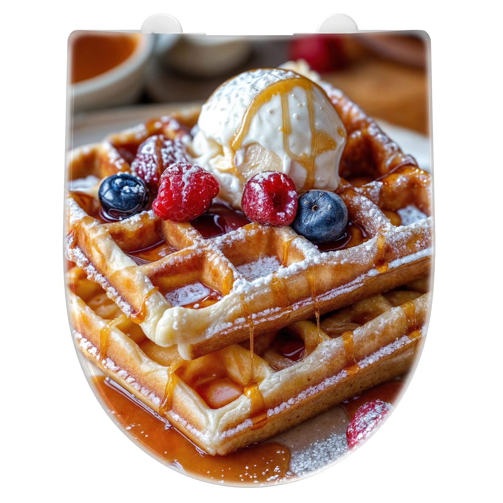 WC-Sitz mit Absenkautomatik Belgische Waffeln