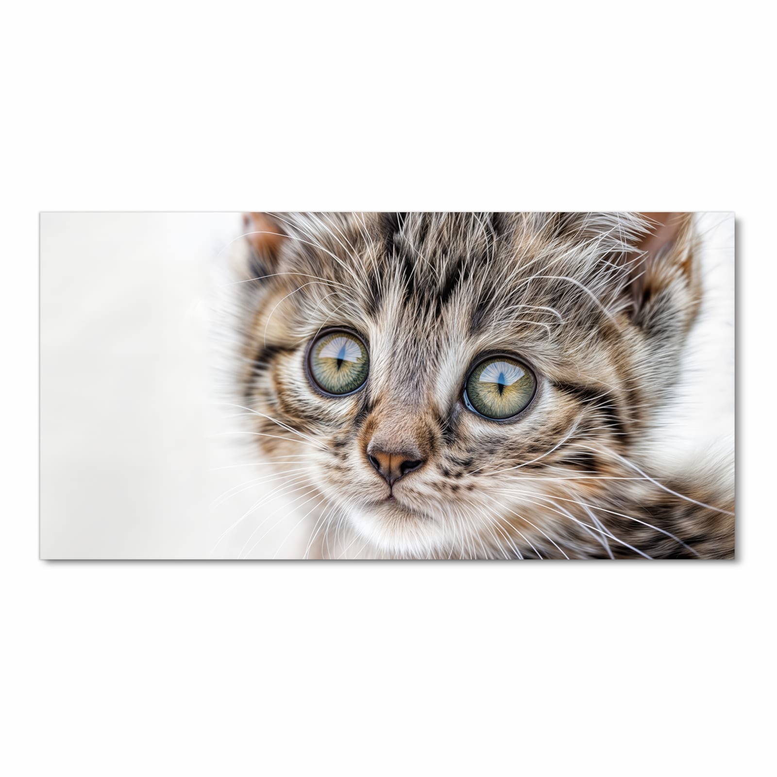 Strapazierfähiger moderner Küchenläufer mit Motiv Katzenjunges trittin in Frontansicht