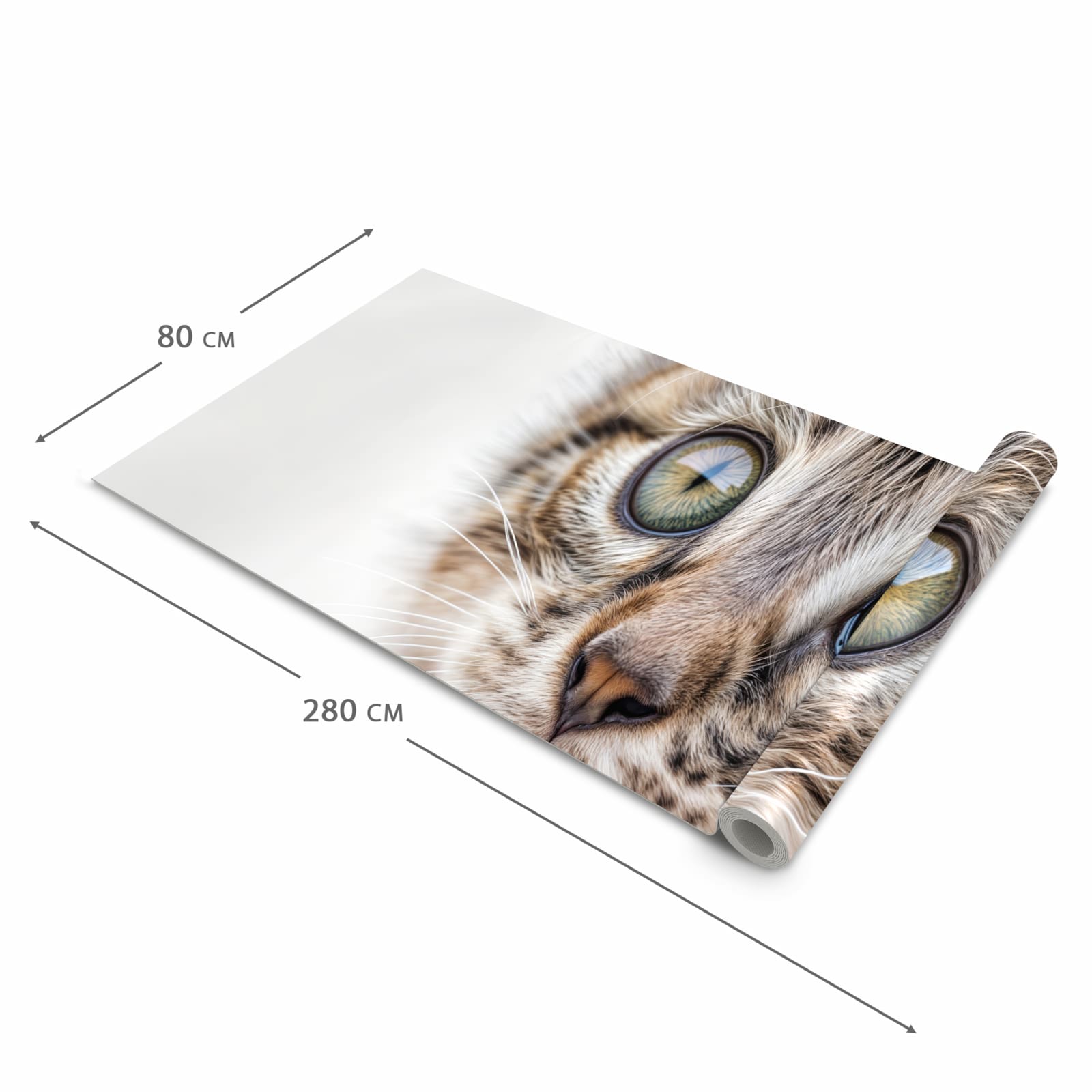 Pflegeleichter Küchenläufer mit Motiv Katzenjunges trittin in der Grösse 60x150 cm