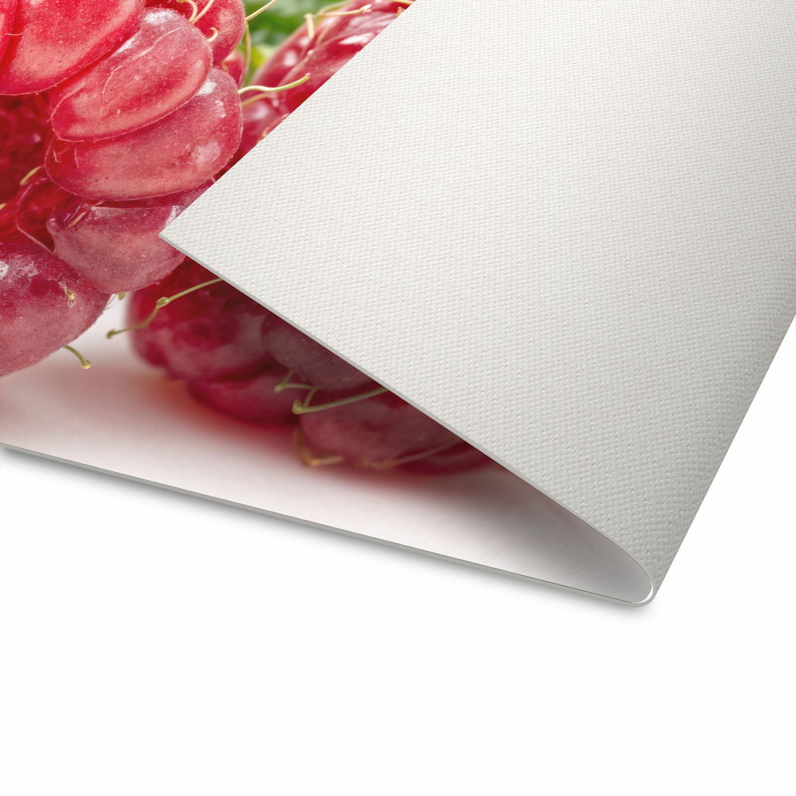 Hygienischer großer Küchenteppich mit Motiv Himbeeren von Frische in der Unterseite