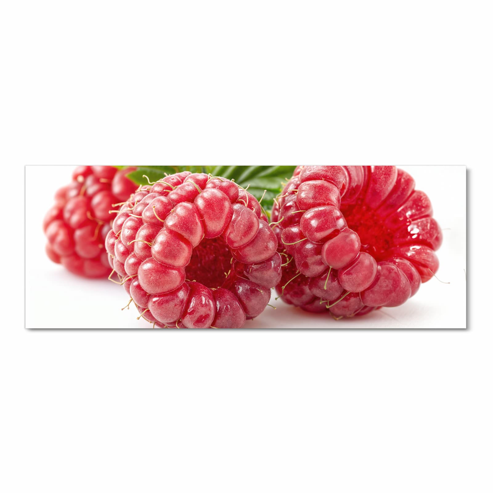 Hygienischer rutschfester Küchenläufer mit Motiv Himbeeren von Frische in Frontansicht