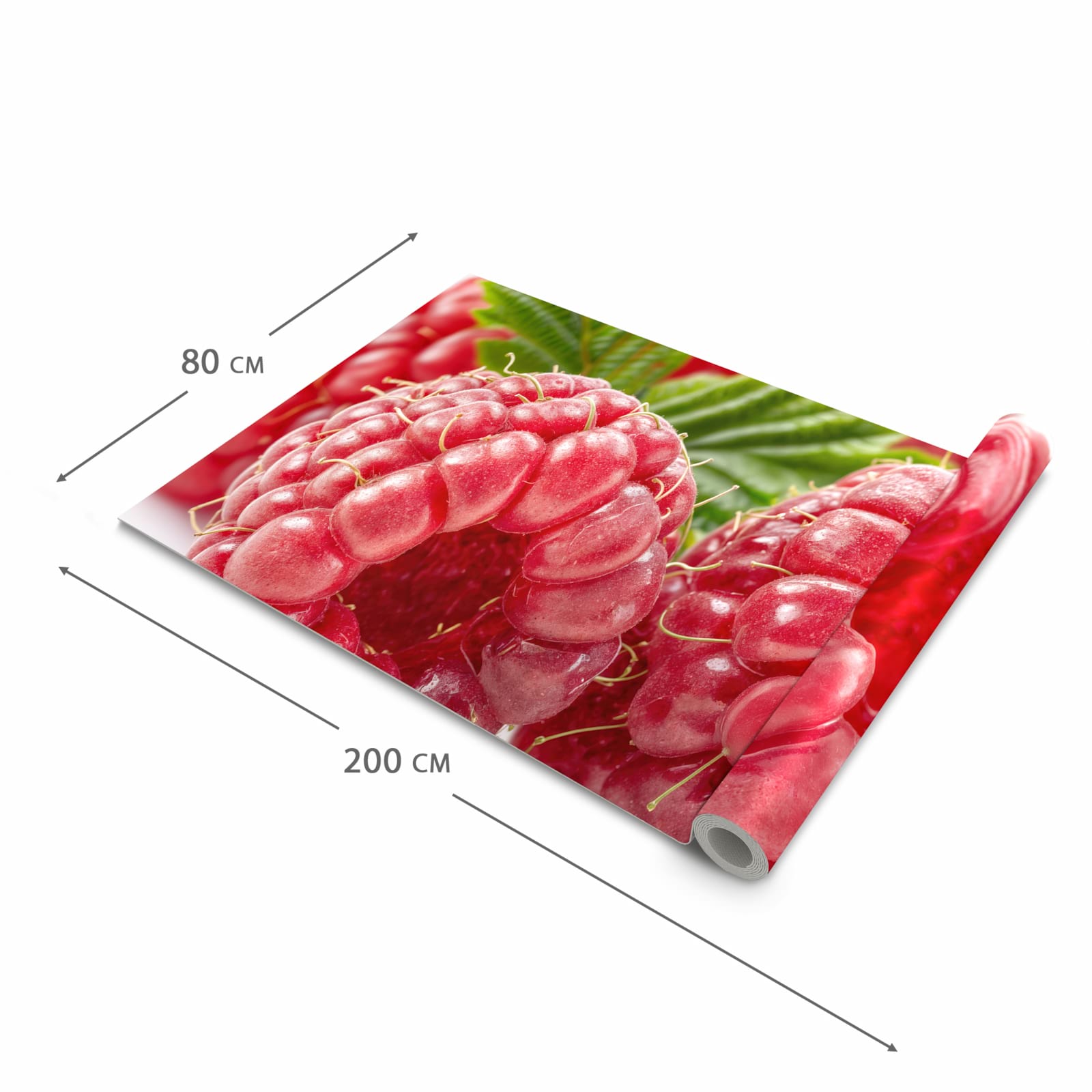 Küchenteppich mit Motiv Himbeeren von Frische in der Grösse 60x120 cm für sichere Aufbewahrung