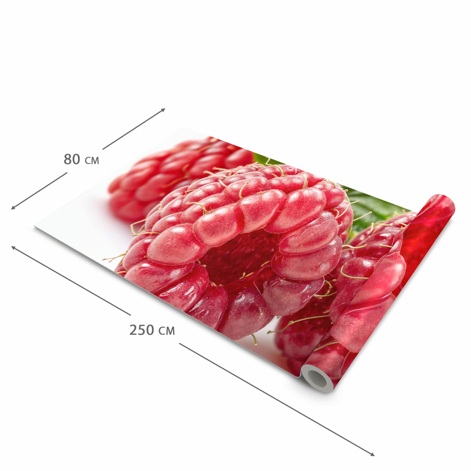 Zeitsparender Küchenteppich mit Motiv Himbeeren von Frische in der Grösse 60x120 cm