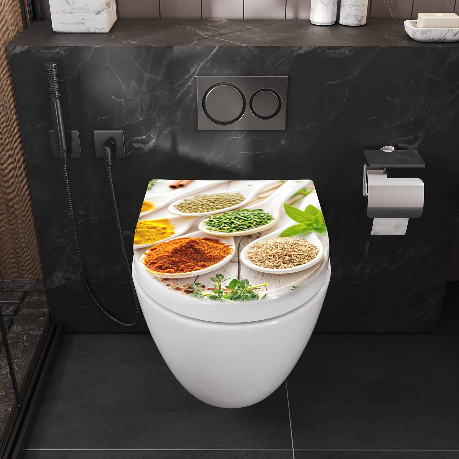 WC-Sitz mit Absenkautomatik Gewürzvielfalt