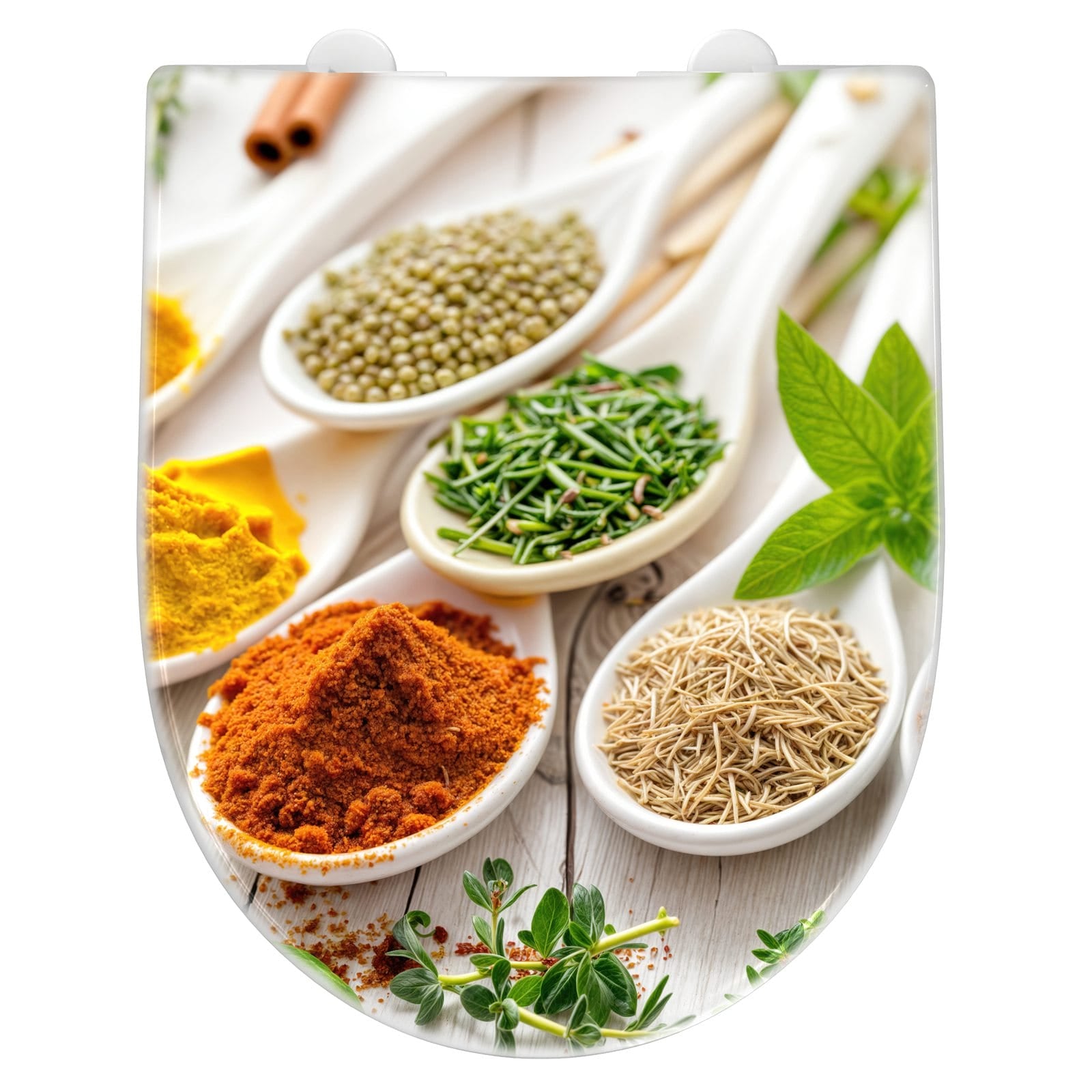 WC-Sitz mit Absenkautomatik Gewürzvielfalt