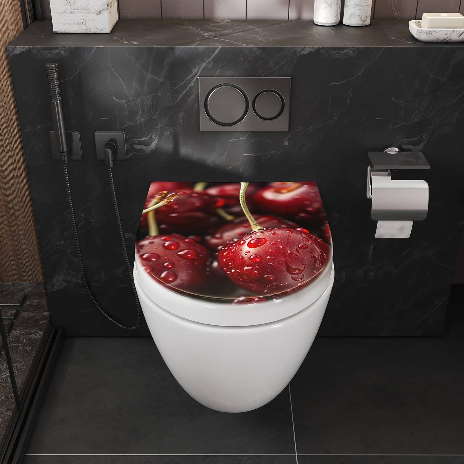 WC-Sitz mit Absenkautomatik Reife Kirschen