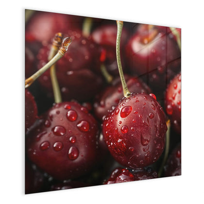 Magnettafel mit dem Motiv Rubinrote Kirschen