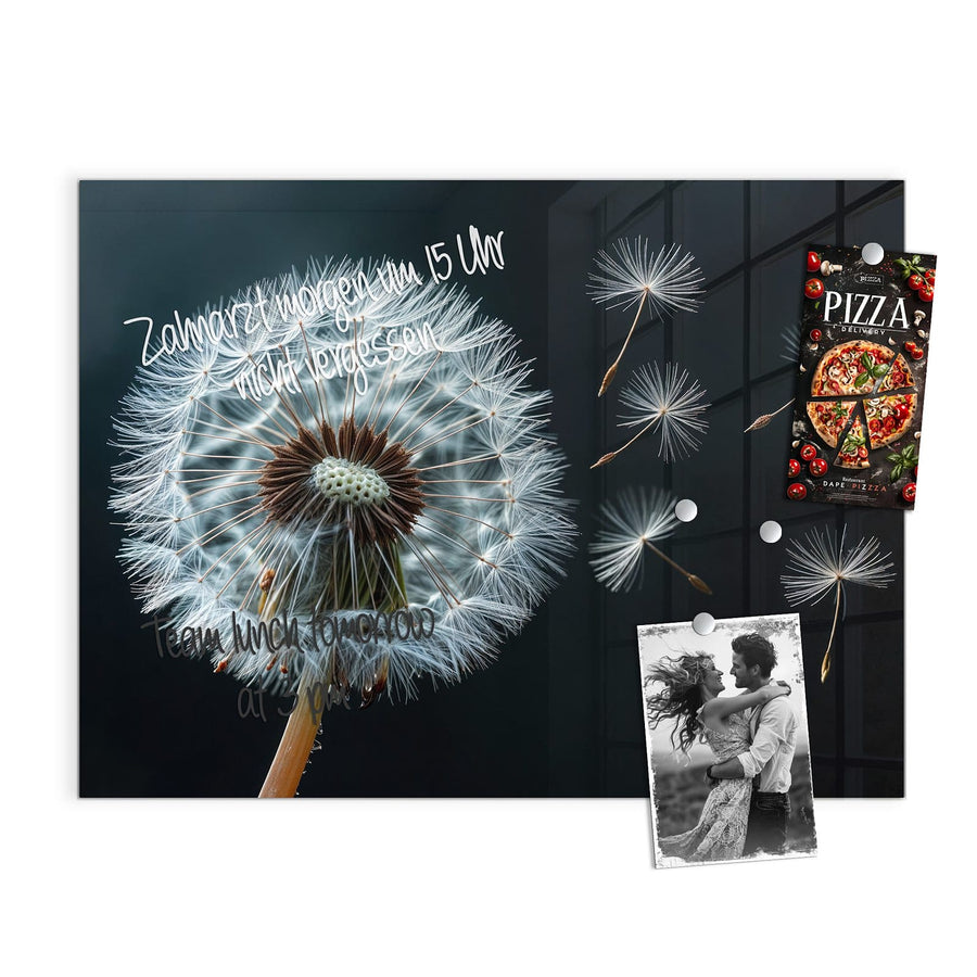 Maße Magnettafel - Fliegende Pusteblume