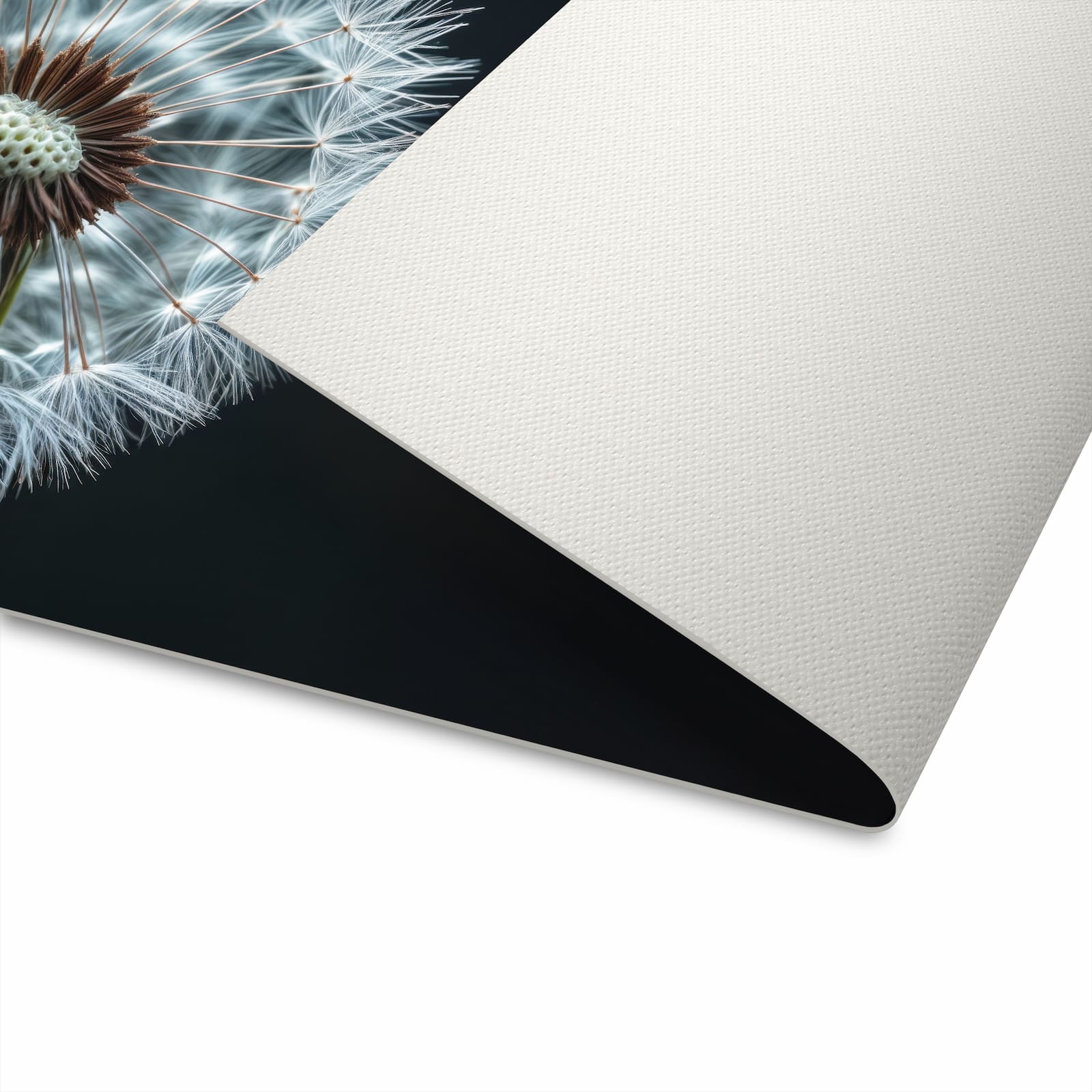 Pflegeleichter Küchenteppich mit Motiv Pusteblume bei Wind in der Unterseite