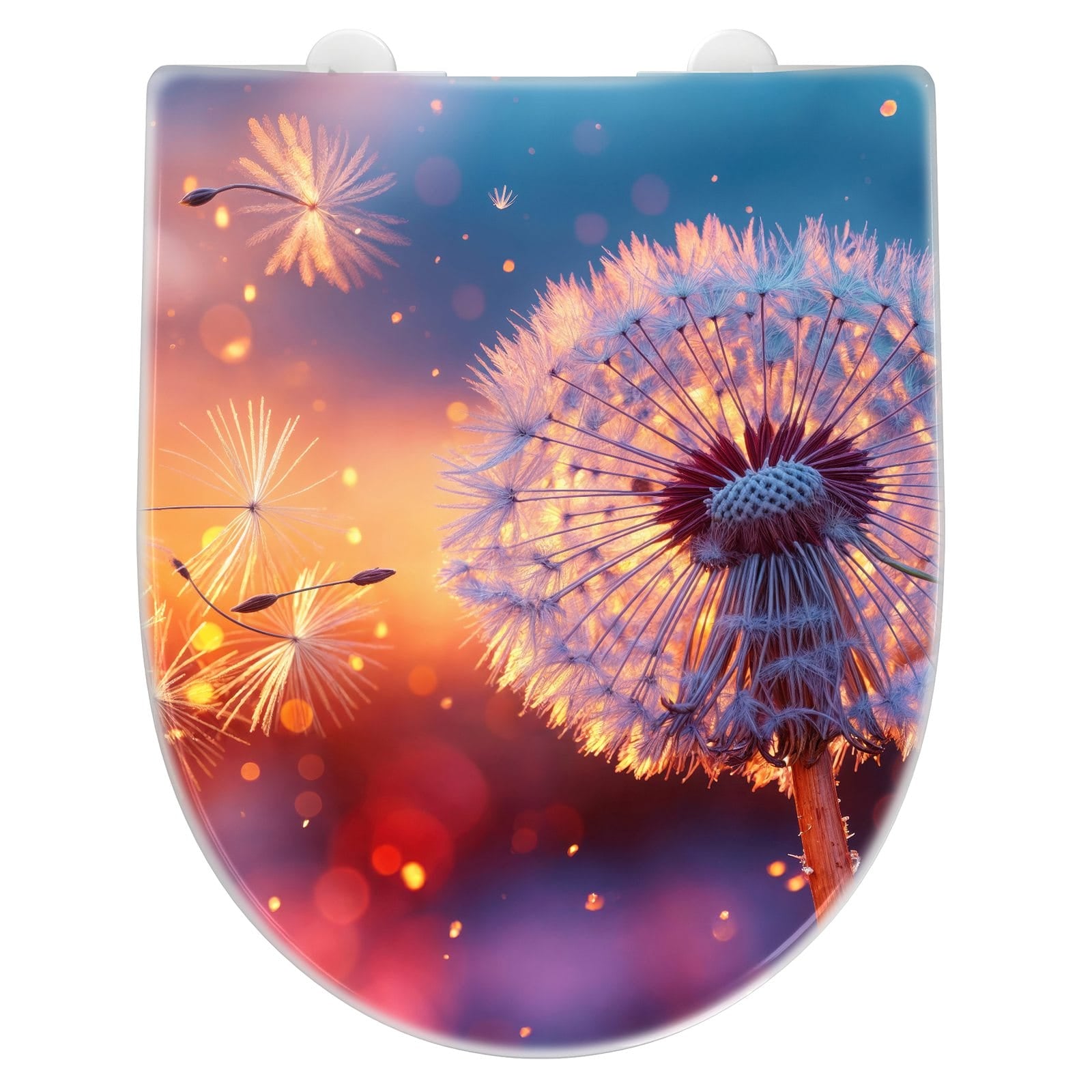 WC-Sitz mit Absenkautomatik Pusteblume Sonnenuntergang