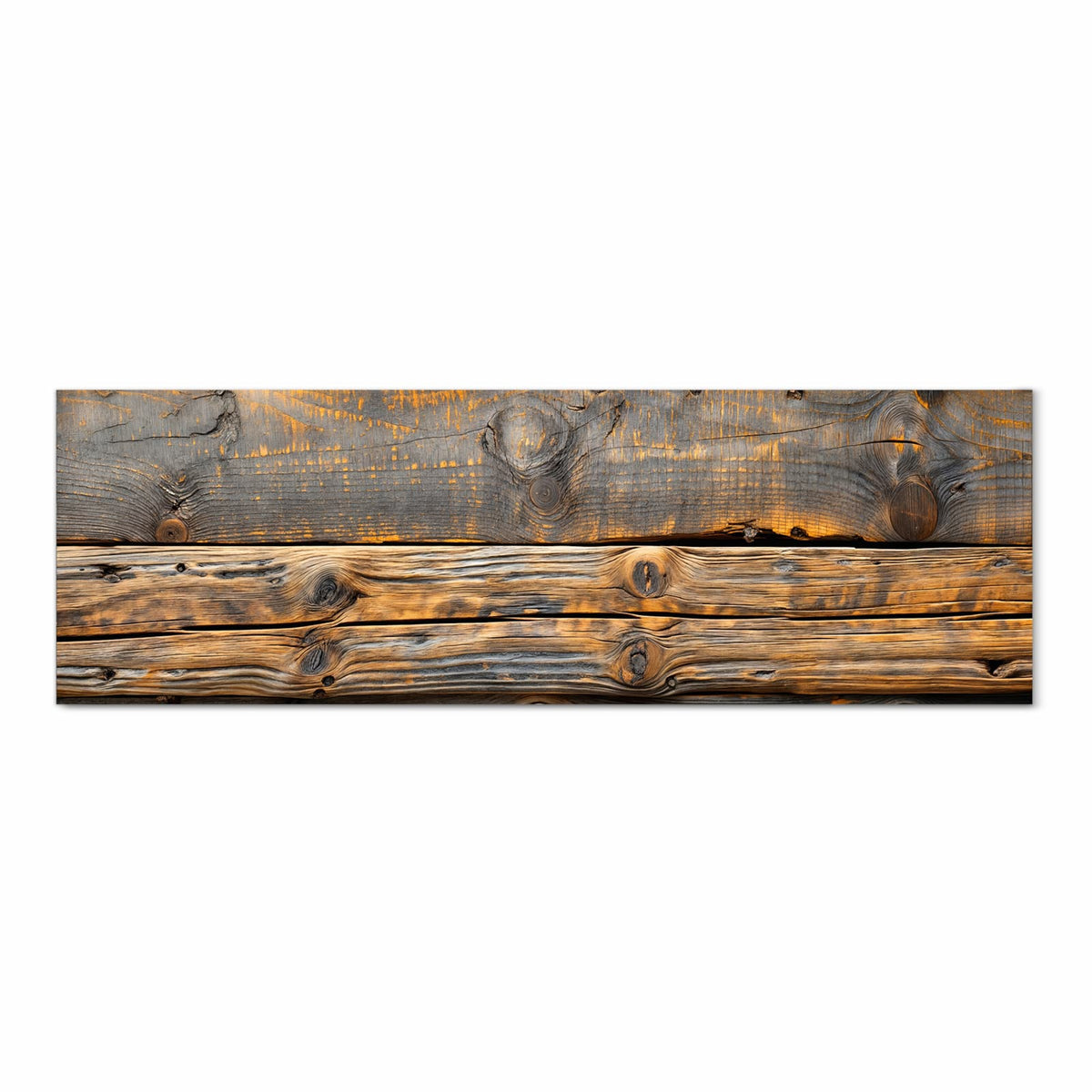 Langlebiger Küchenläufer mit Motiv Holzmuster Planken in Frontansicht