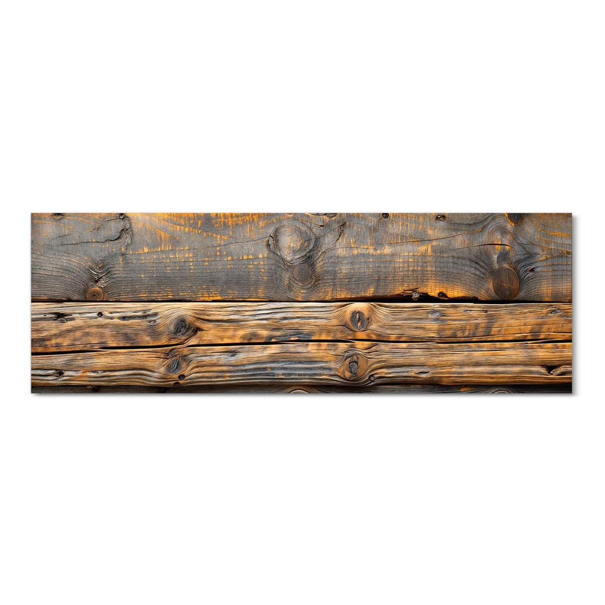 Komfortabler Küchenteppich mit Motiv Holzmuster Planken in Frontansicht für angenehmes Stehen