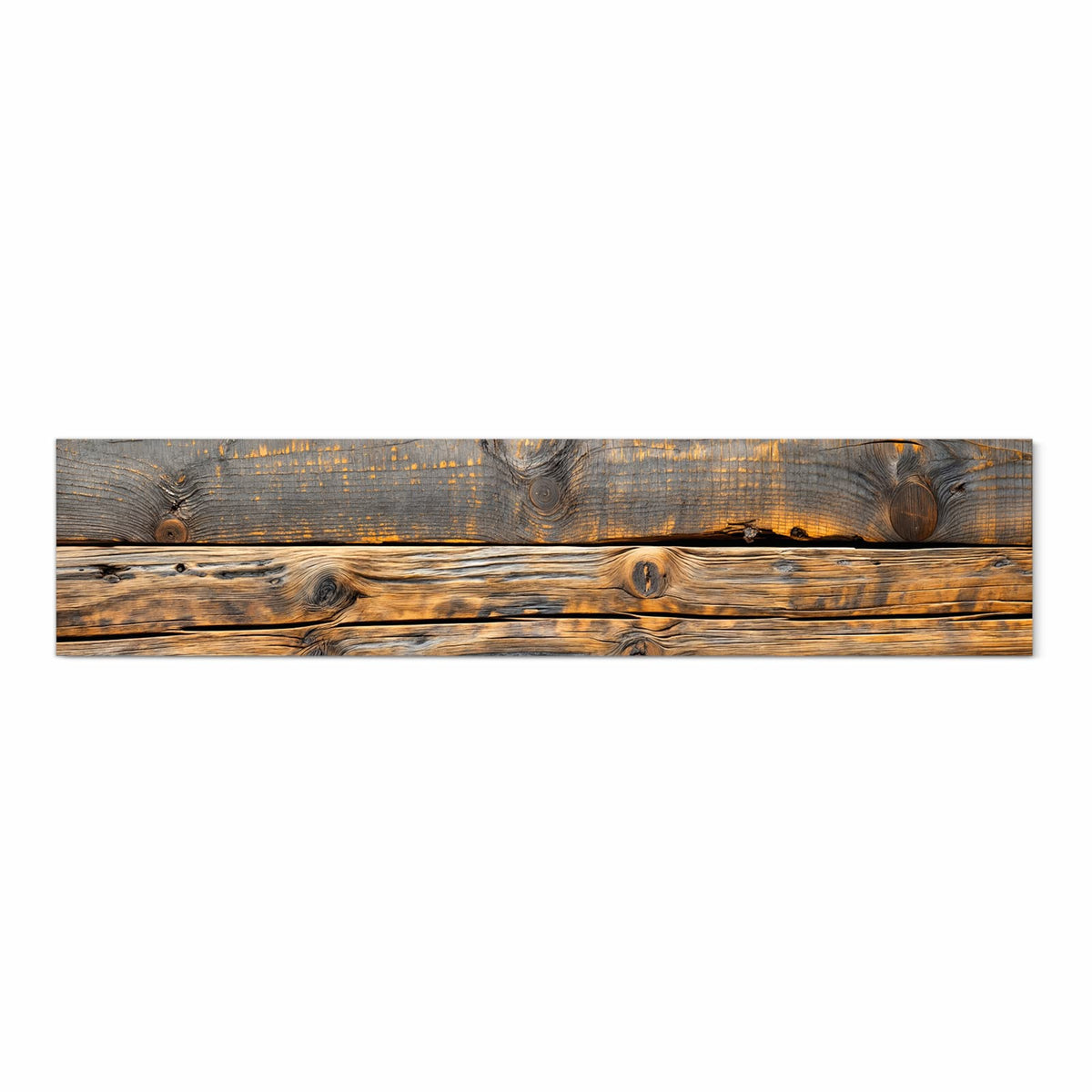 Fleckenresistenter Küchenteppich mit Motiv Holzmuster Planken in Frontansicht für die Küche
