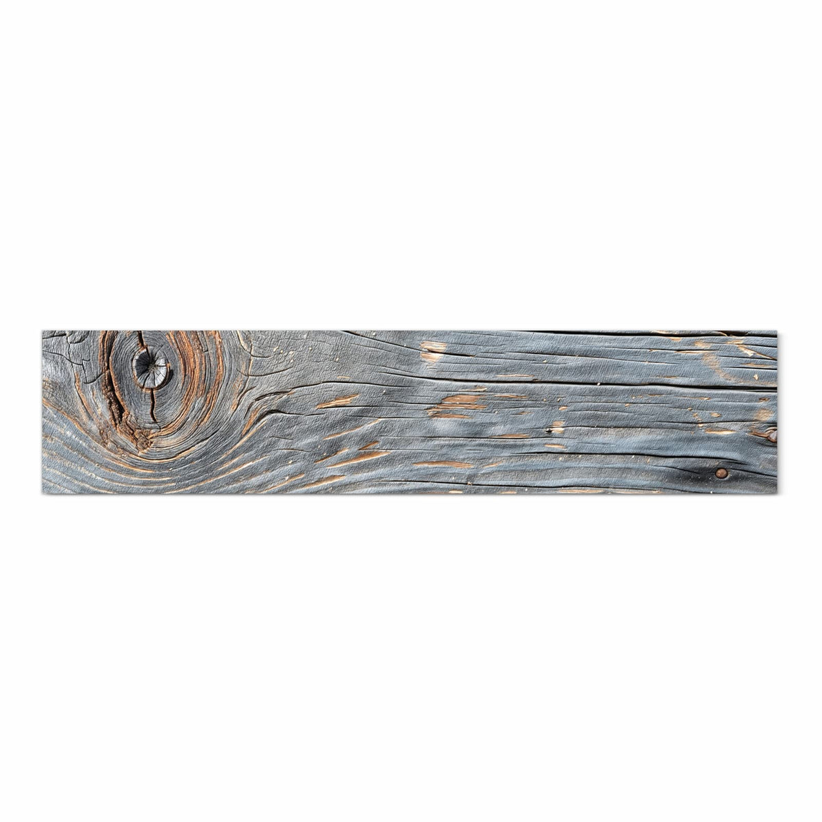 Waschbarer Küchenläufer mit Motiv Holzstruktur Vintage in Frontansicht