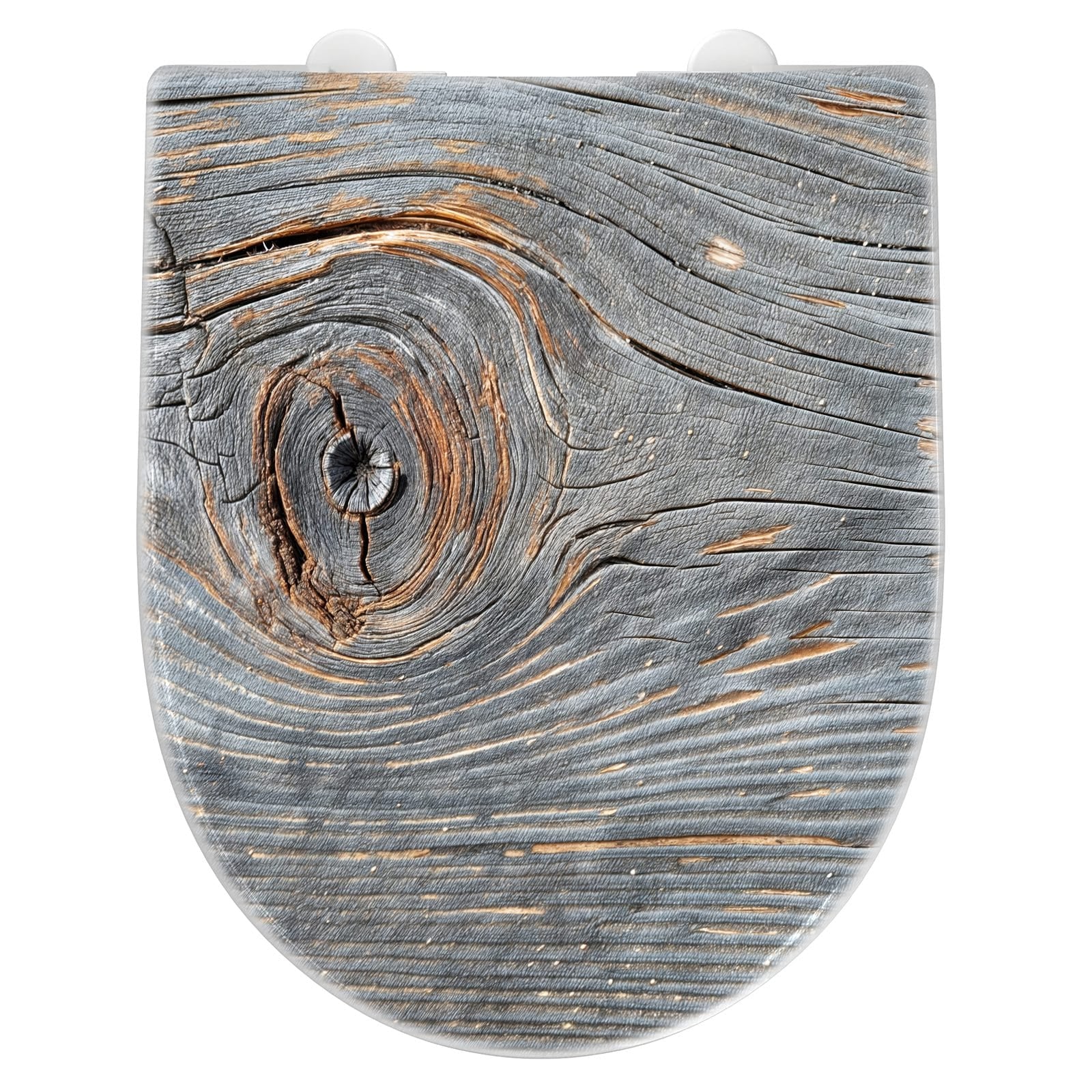 WC-Sitz mit Absenkautomatik Holzstruktur Vintage