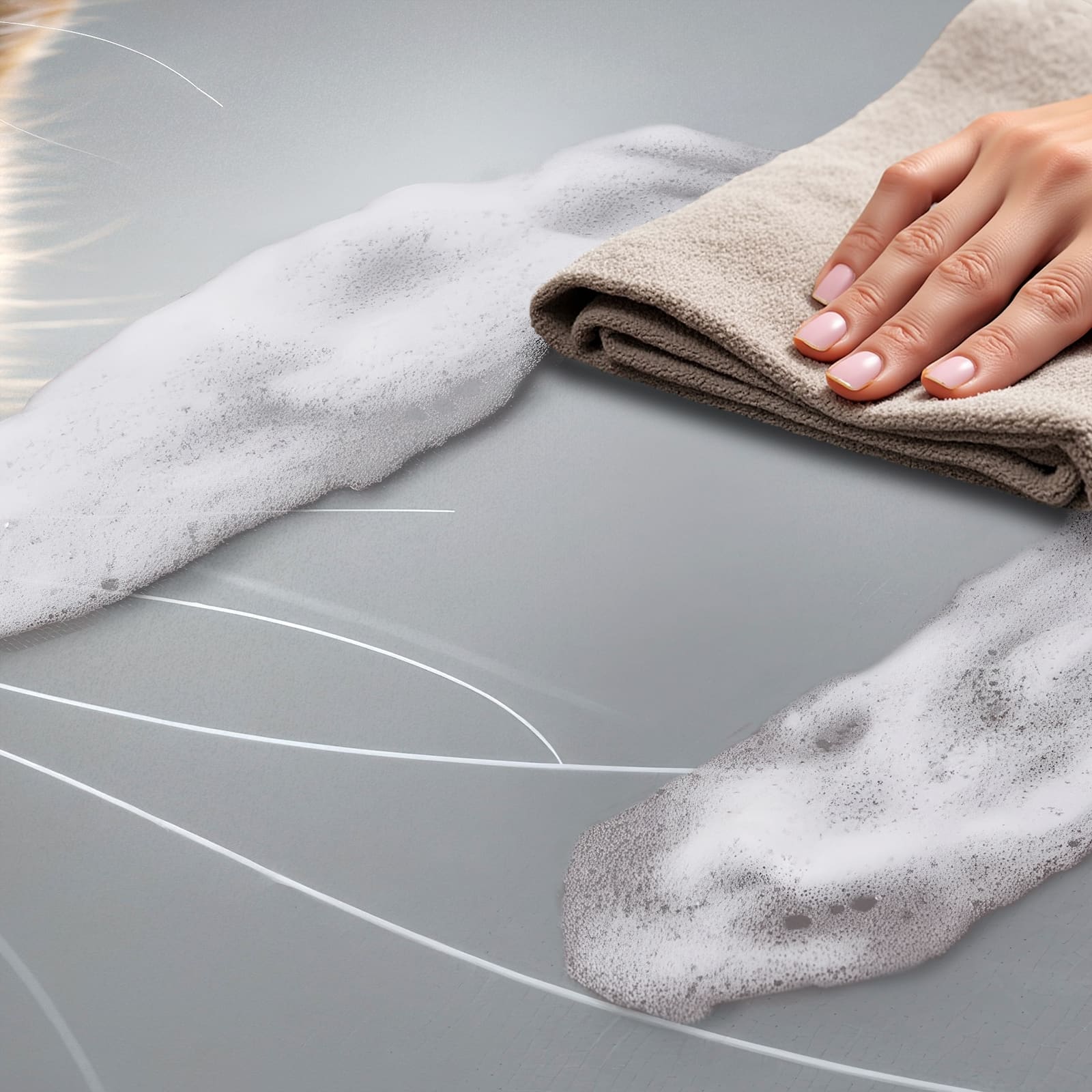 Langlebiger Teppichläufer für die Küche mit Motiv Neugierige Katze, einfach zu reinigen