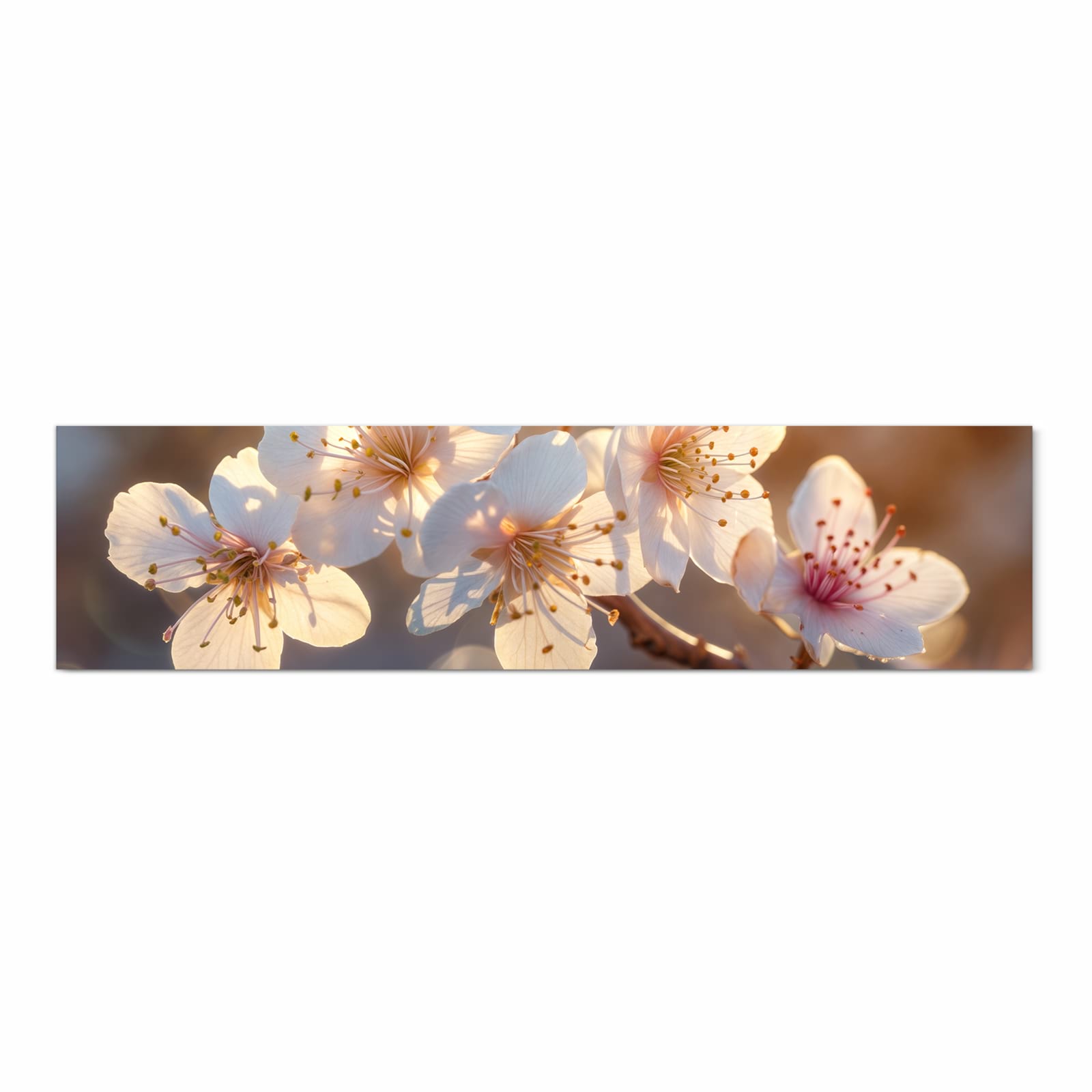 Pflegeleichter rutschfester Küchenläufer mit Motiv Blumen im Sonnenlicht in Frontansicht