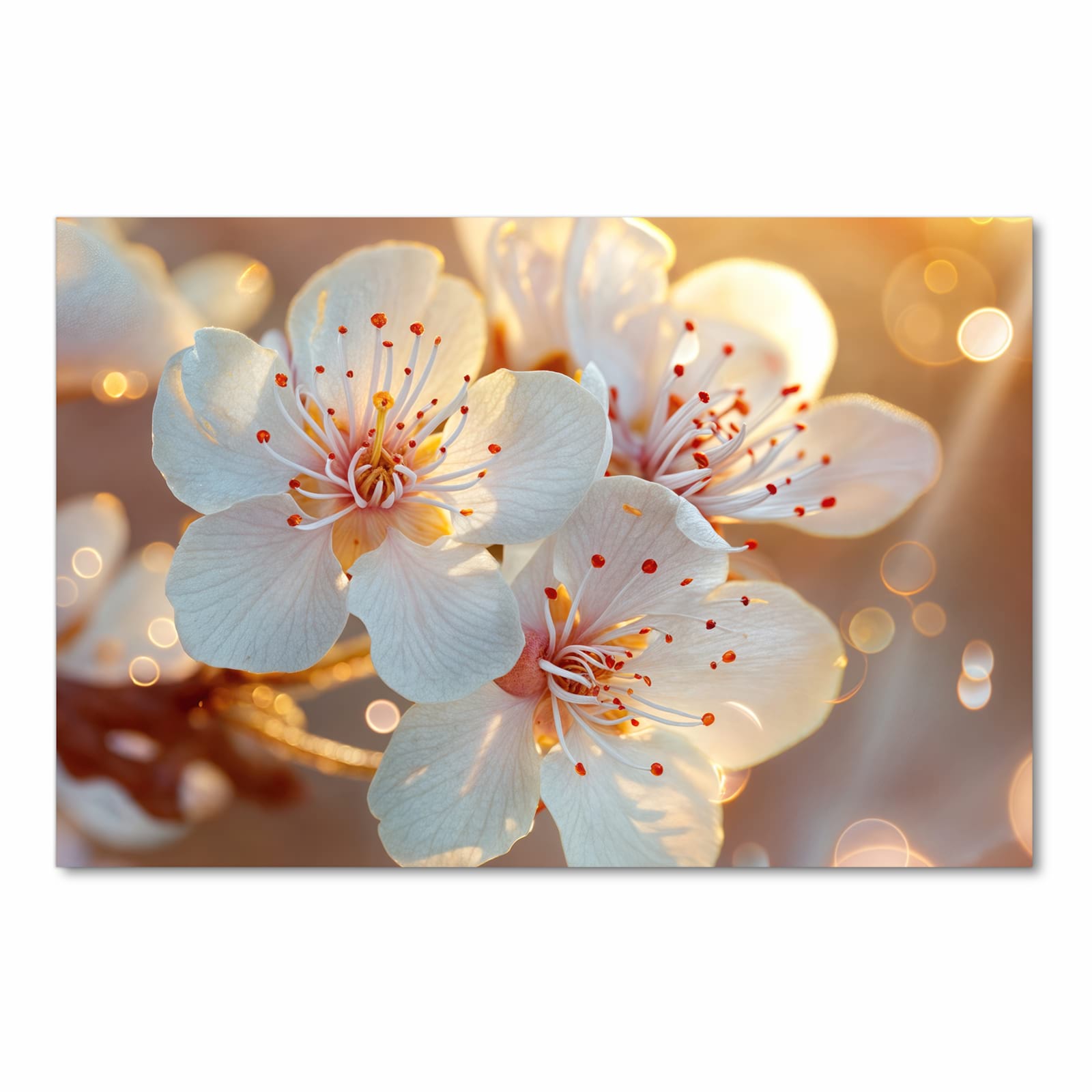 Fleckenresistenter waschbarer Küchenteppich mit Motiv Blumenstrahlen in Frontansicht