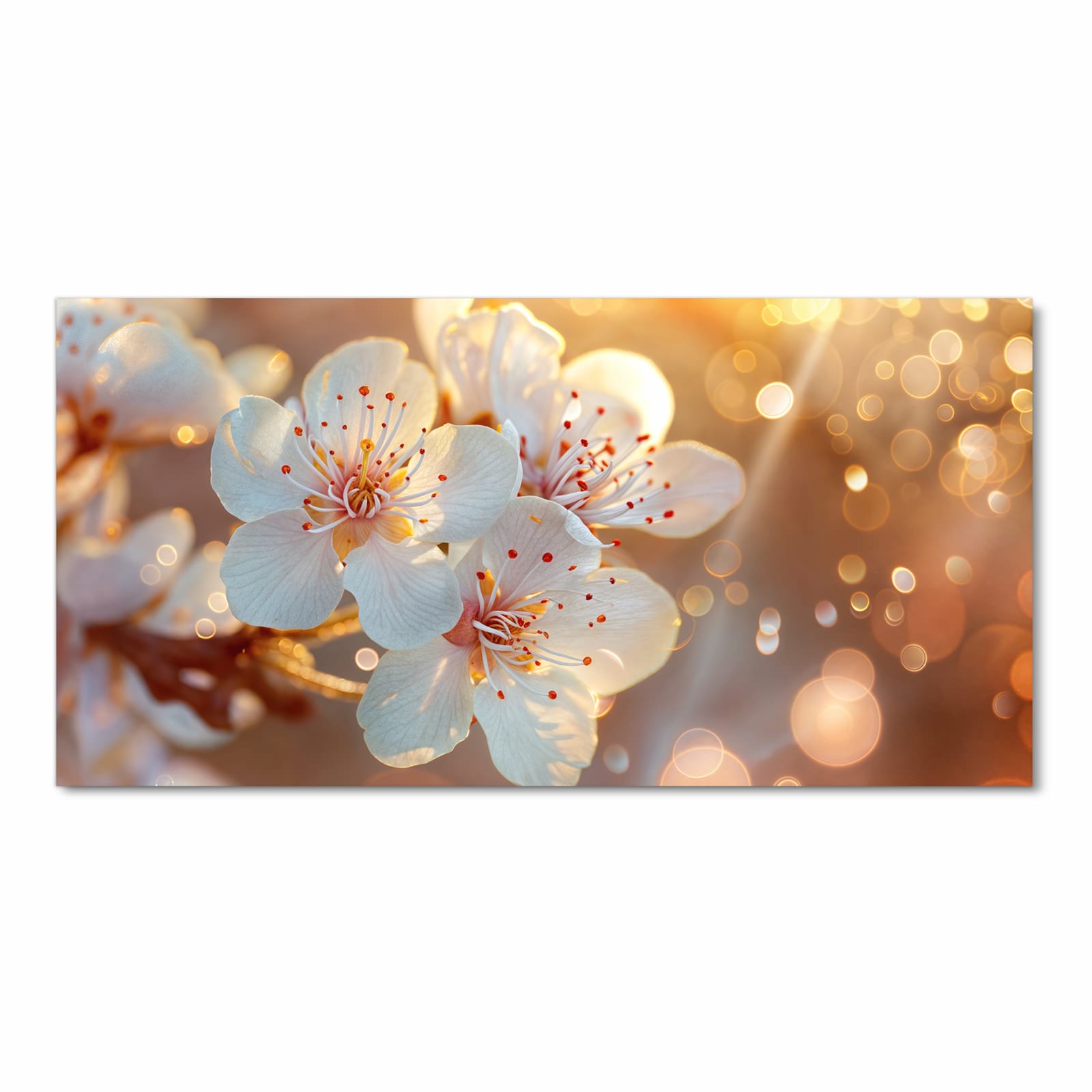 Zeitsparender rutschfester Küchenteppich mit Motiv Blumenstrahlen in Frontansicht