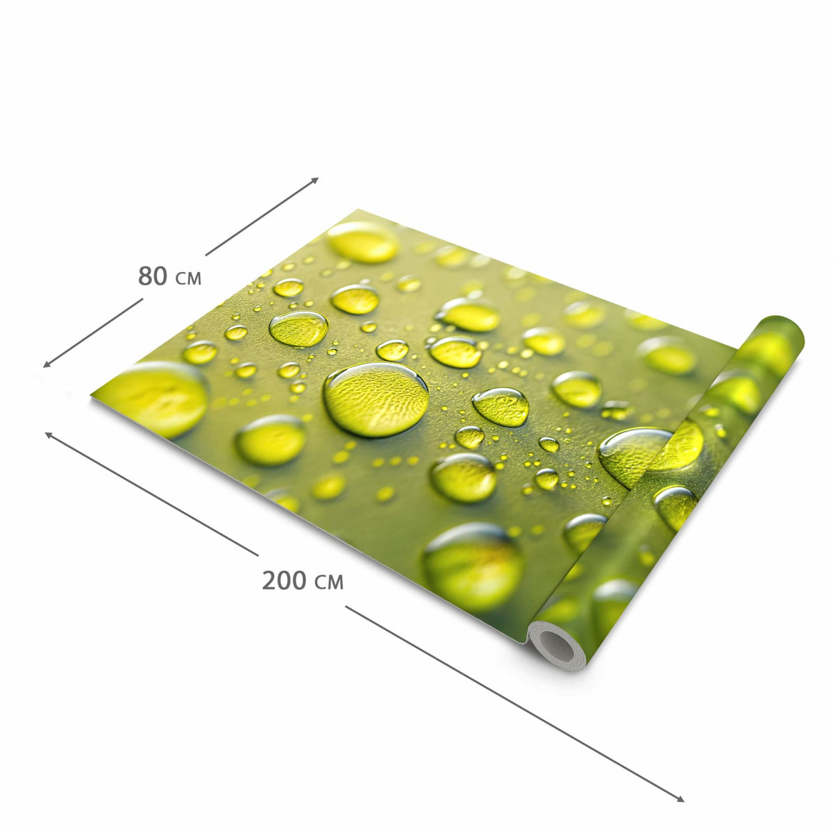 Zeitsparender Küchenteppich mit Motiv Wassertropfen anschaulich in der Grösse 60x90 cm