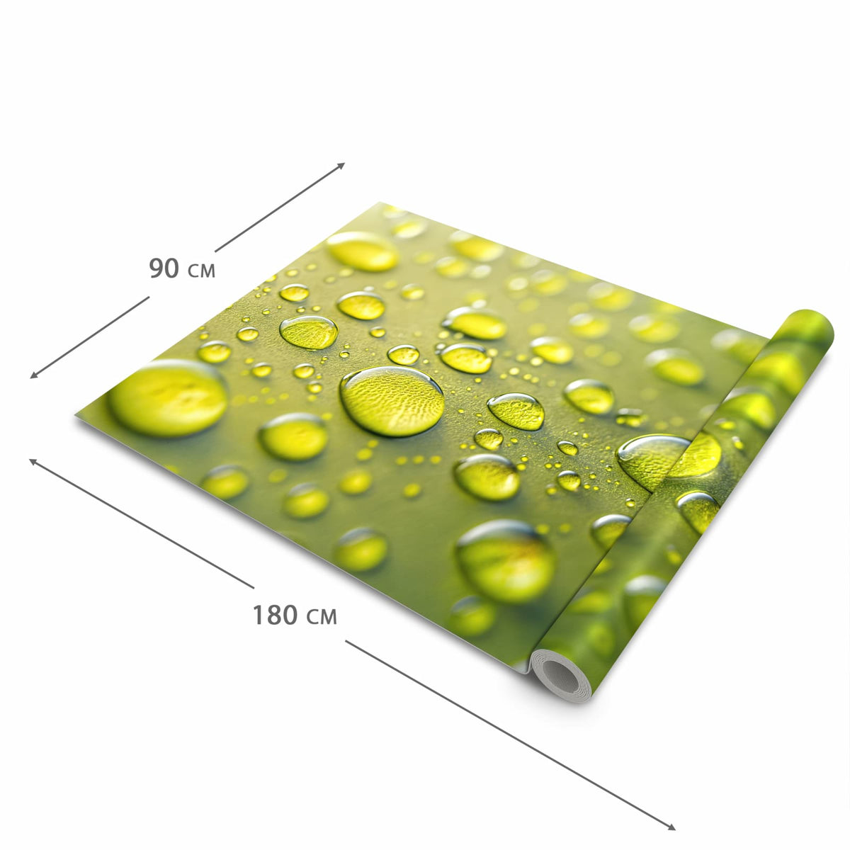 Komfortabler Küchenteppich mit Motiv Wassertropfen anschaulich in der Grösse 60x90 cm