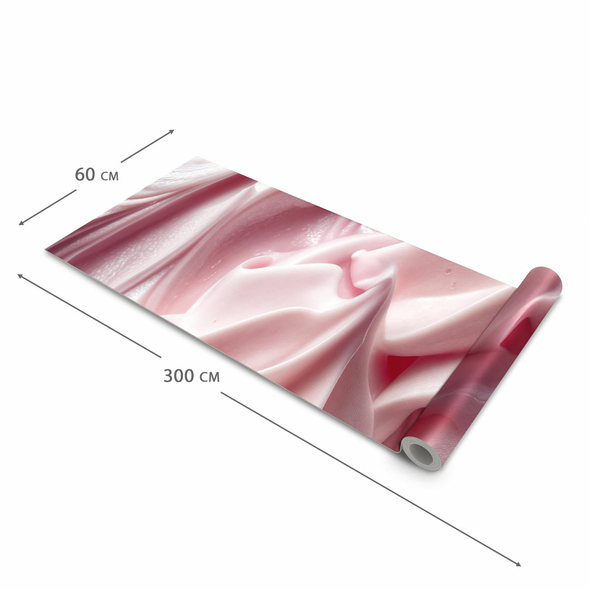 Rutschfester waschbarer Küchenläufer mit Motiv Zartes Schaumcreme in der Größe 60x300 cm