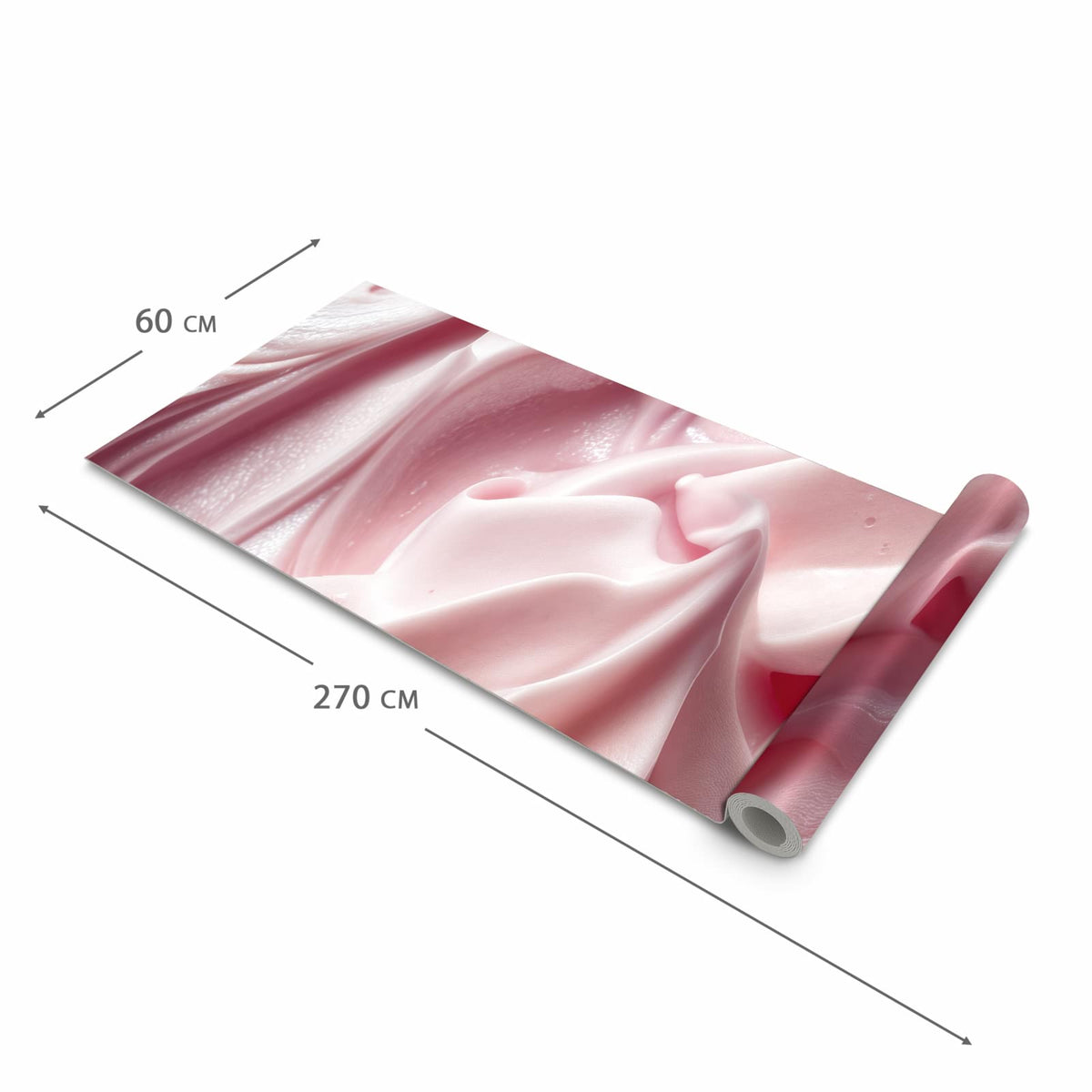 Komfortabler rutschfester Küchenläufer mit Motiv Zartes Schaumcreme in der Größe 60x300 cm