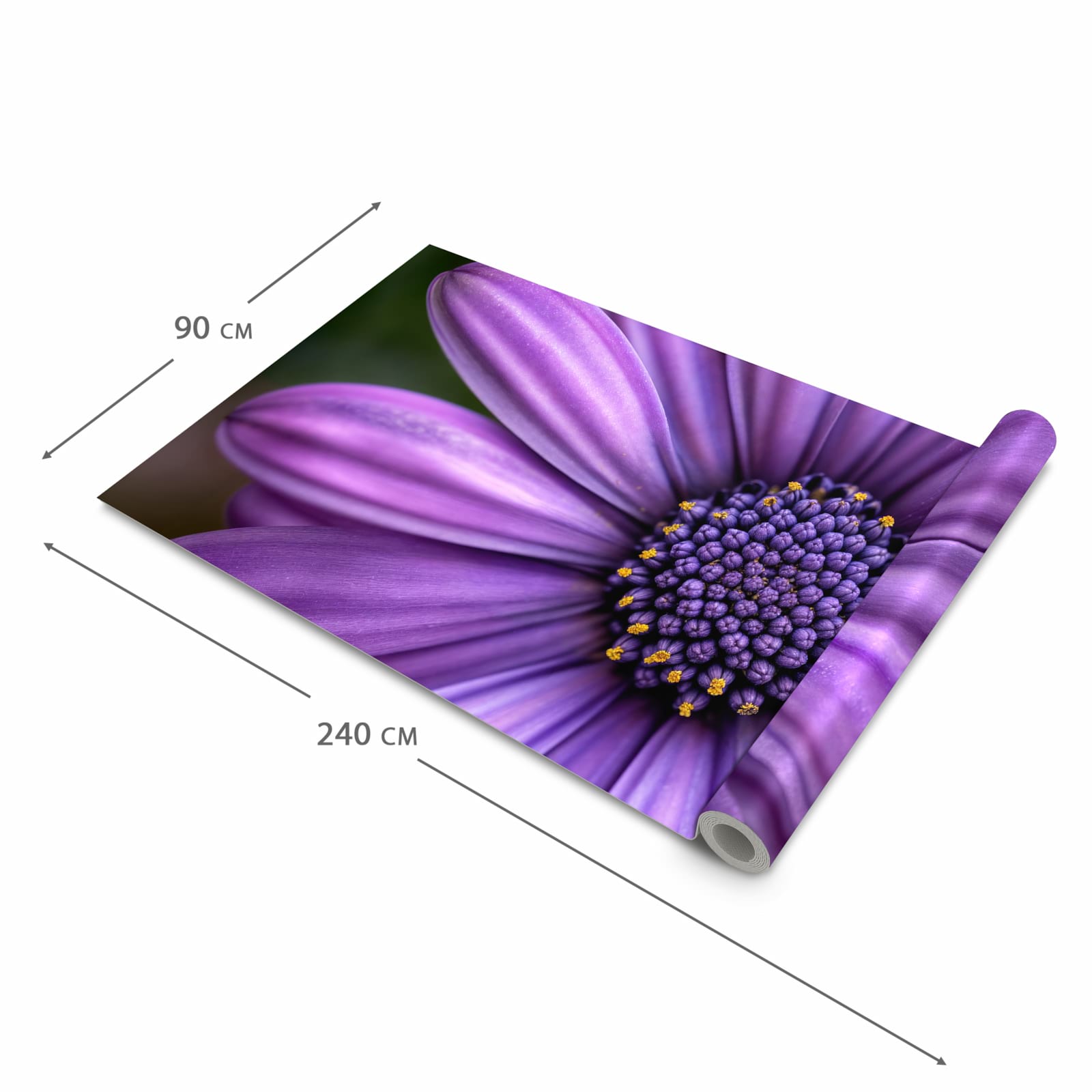 Rutschfester Küchenteppich mit Motiv Blume Nahaufnahme in der Größe 60x300 cm schützt den Boden