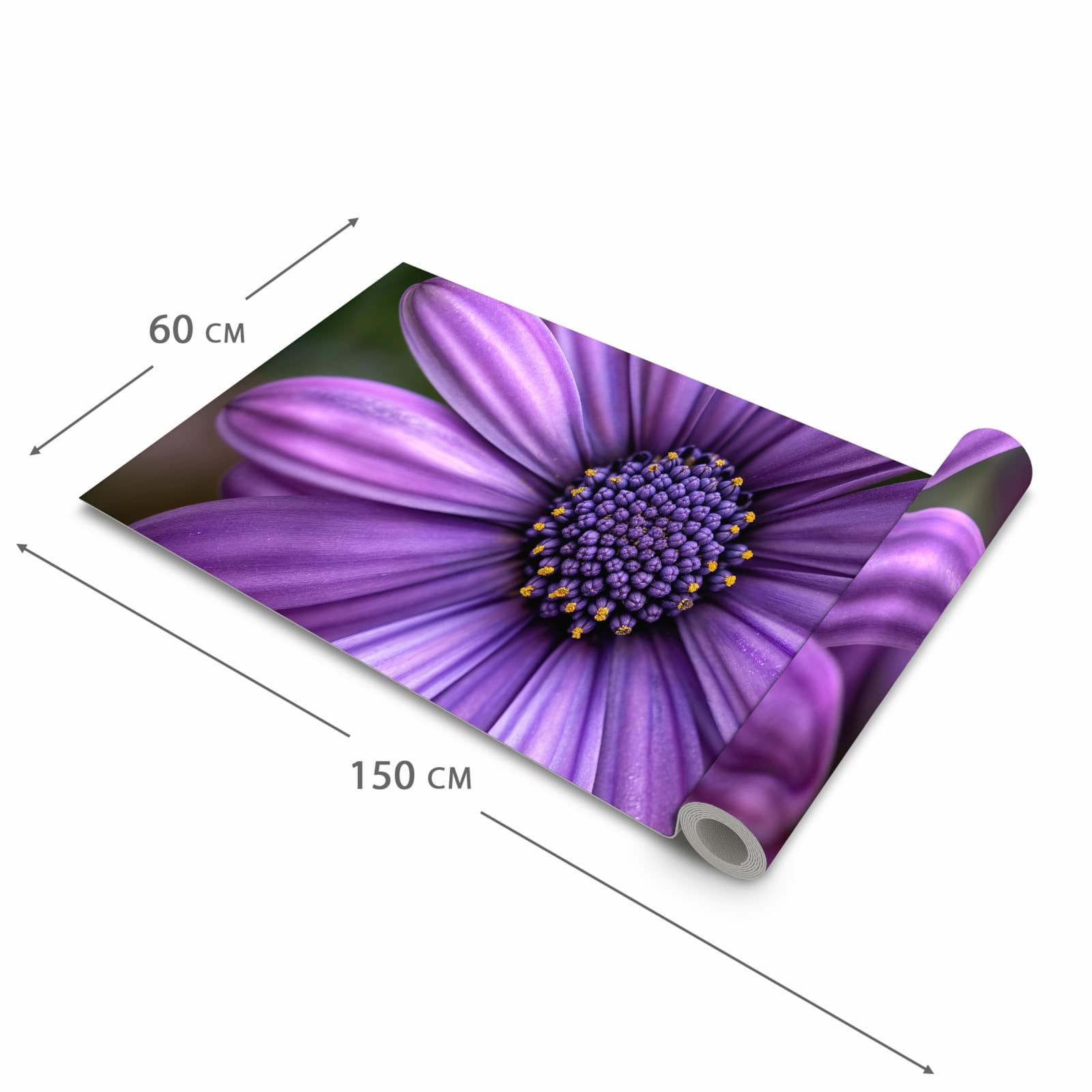 Pflegeleichter Teppichläufer für die Küche mit Motiv Blume Nahaufnahme in der Grösse 60x270 cm