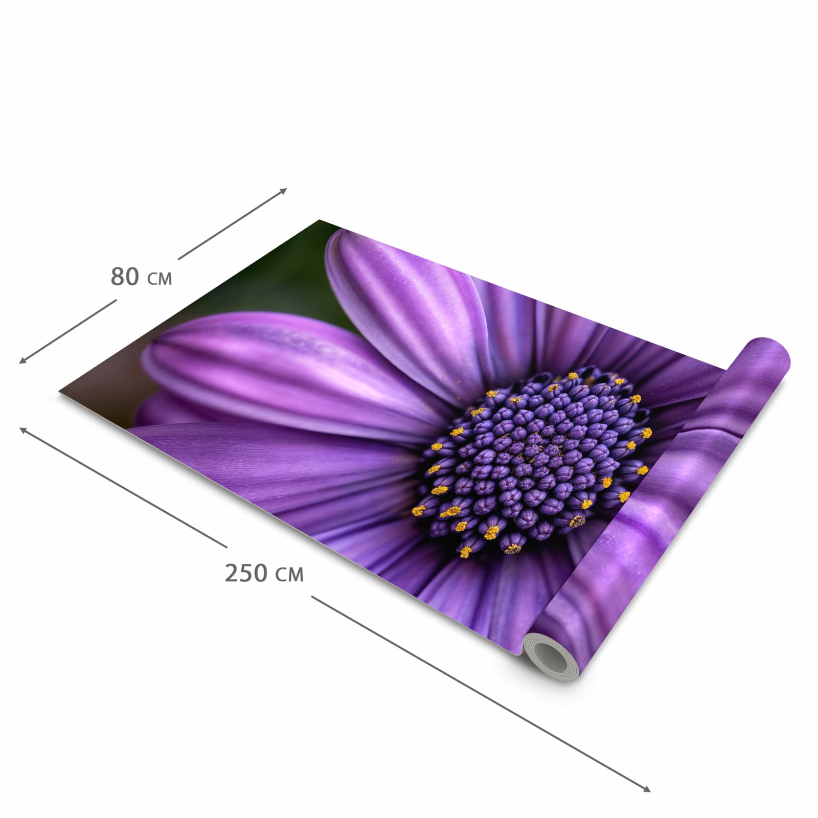 Waschbarer rutschfester Küchenteppich mit Motiv Blume Nahaufnahme in der Grösse 60x300 cm