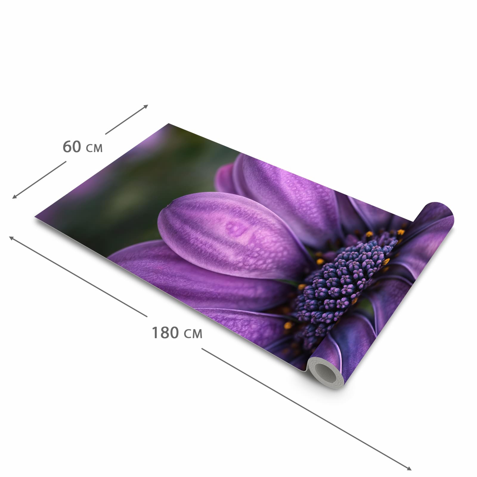 Küchenteppich mit Motiv Lila Blütenwunder in der Grösse 60x270 cm für sichere Aufbewahrung