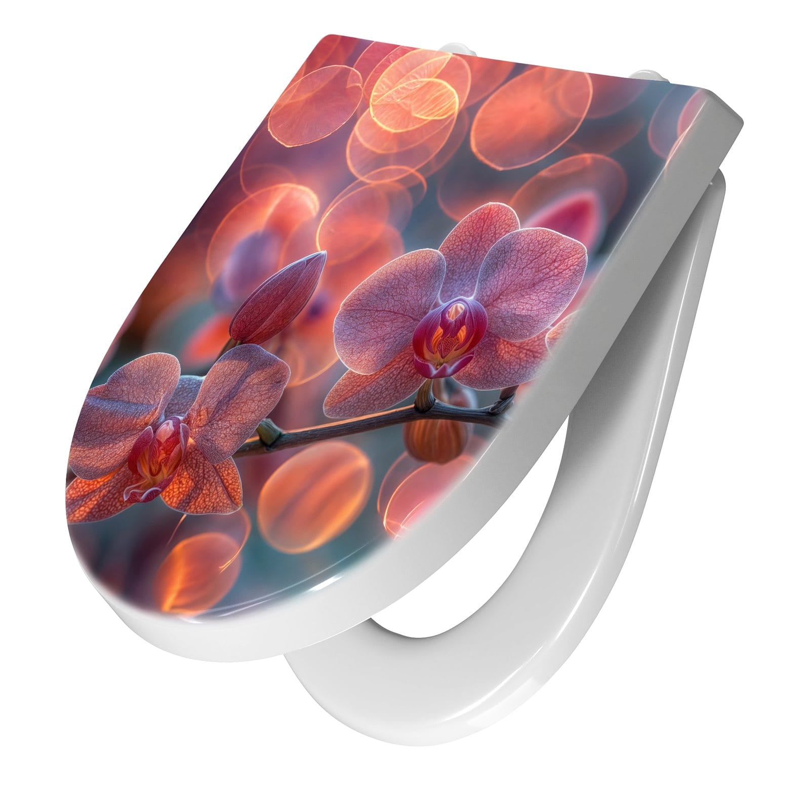 WC-Sitz mit Absenkautomatik Orchidee Bokeh